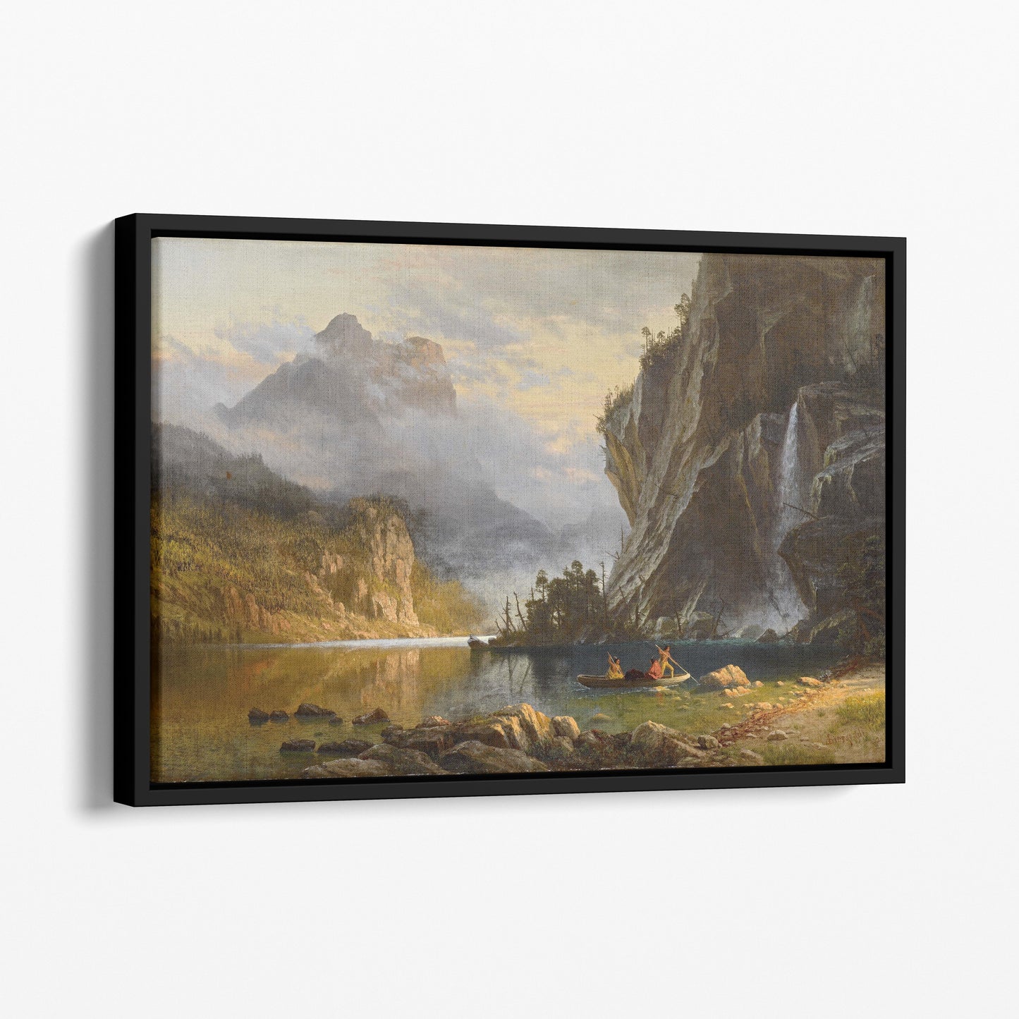 Indians Spear Fishing by Albert Bierstadt