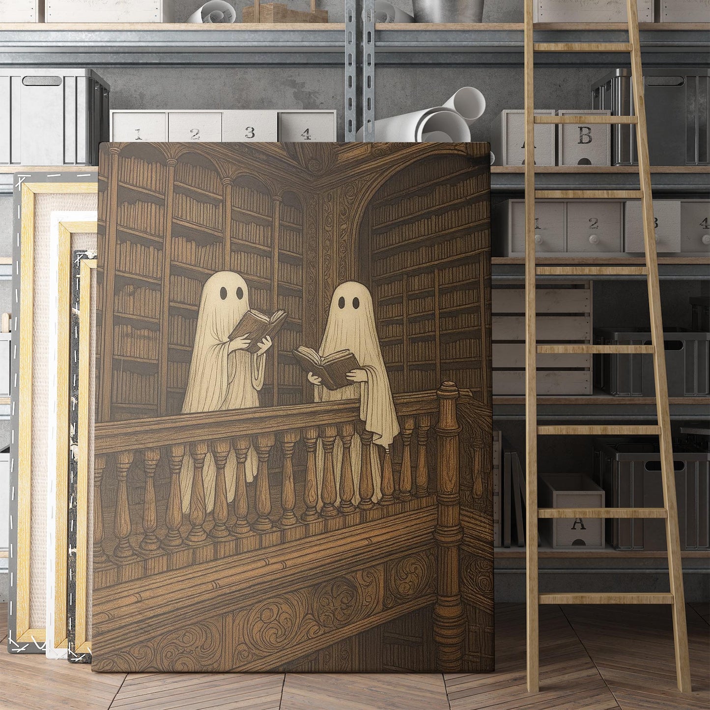 Ghost Reading In The Library