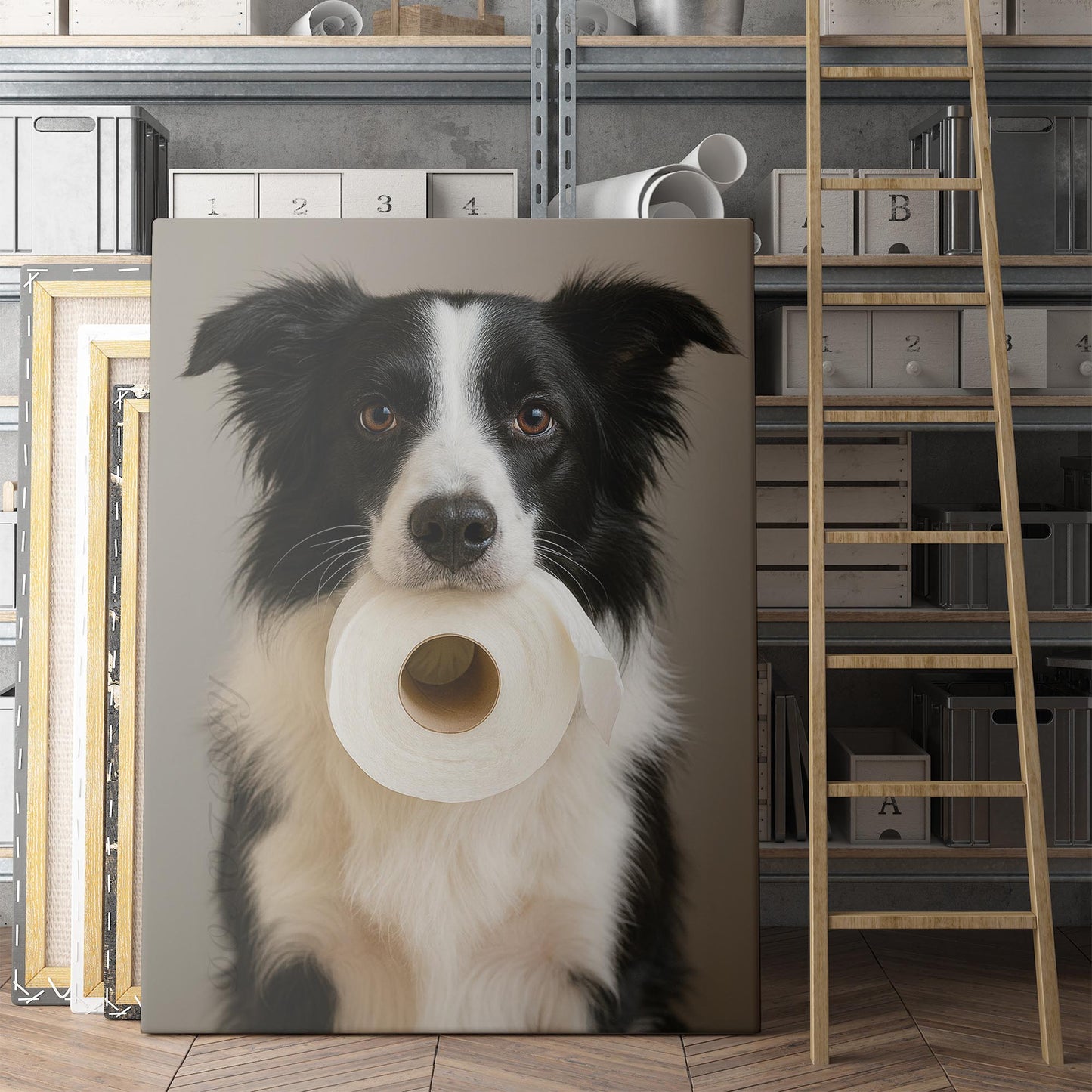 Border Collie Dog Toilet Paper