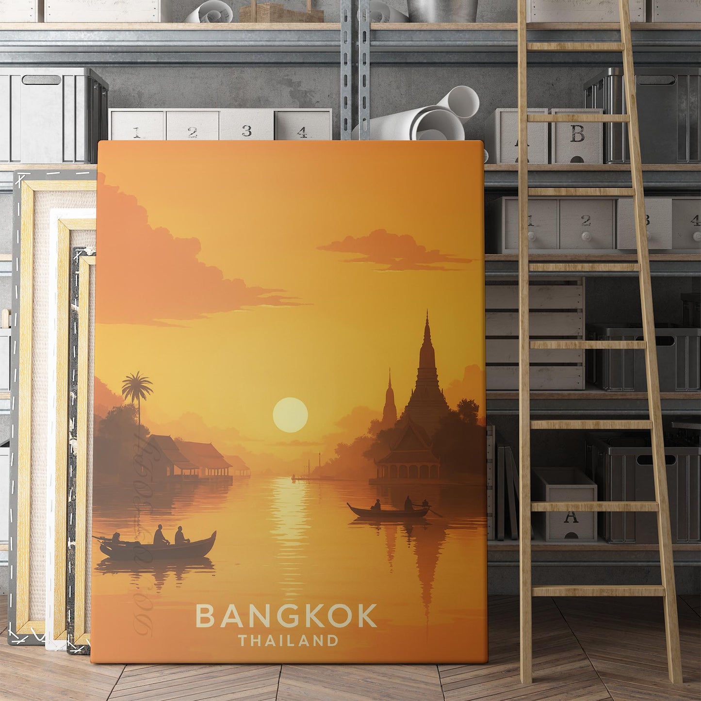 Bangkok Thailand Travel Poster