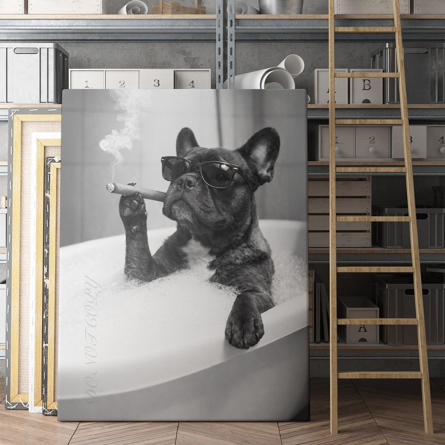 French Bulldog Bathtub Cigar
