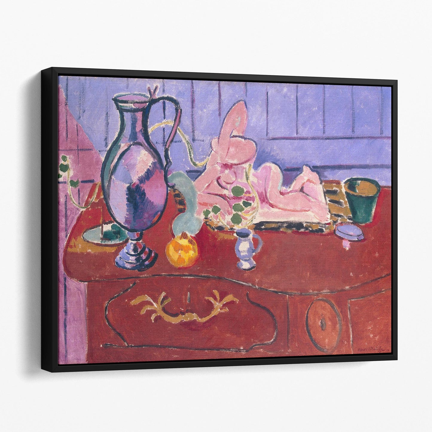 Pink Statuette and Jug on a Red Chest of Drawers 1910 by Henri Matisse
