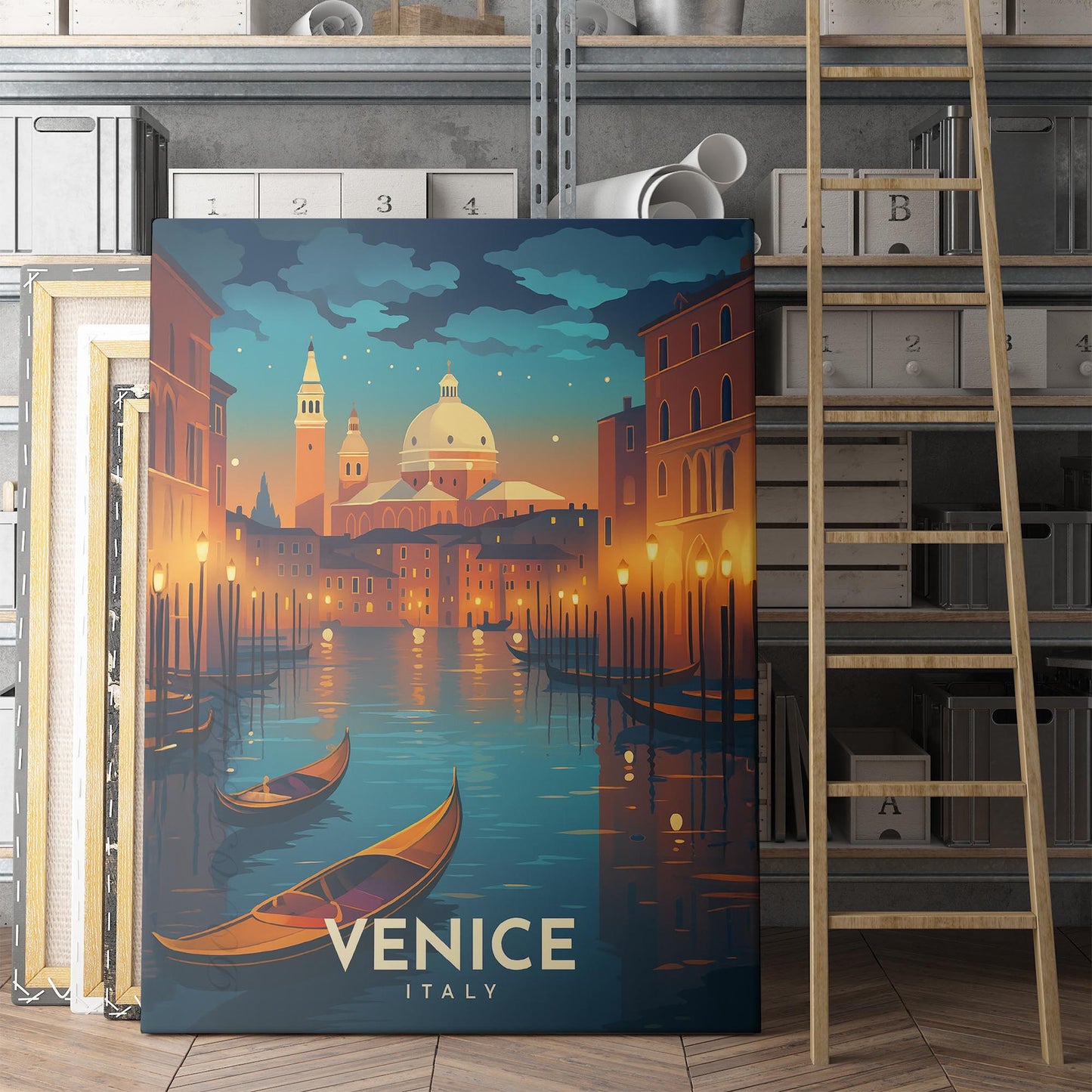 Venice Italy Vintage Travel Poster
