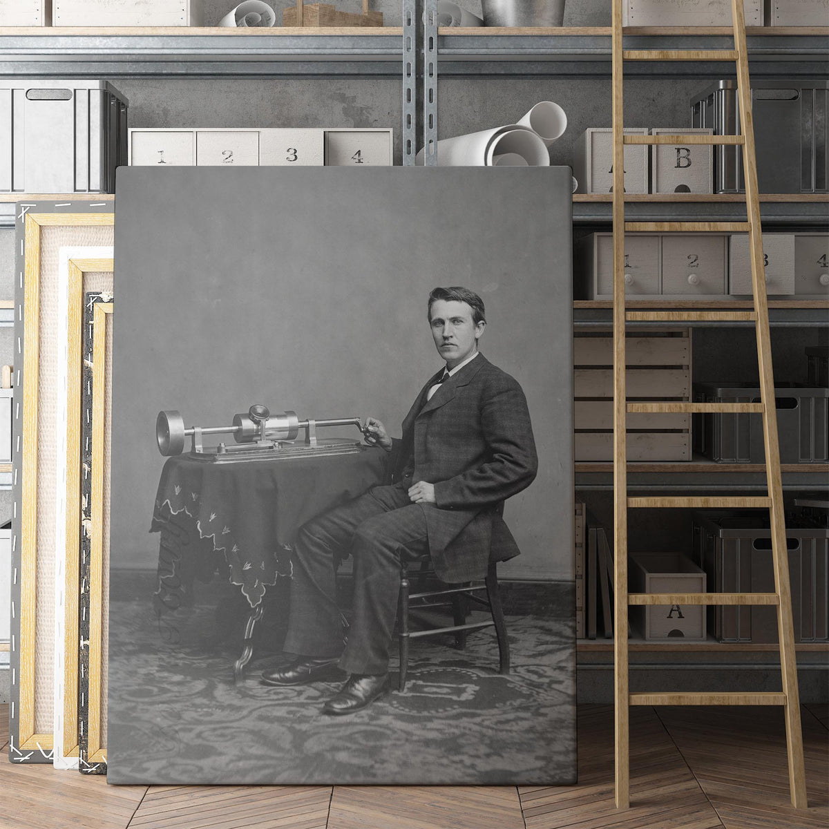 Thomas Edison and Phonograph, 1878