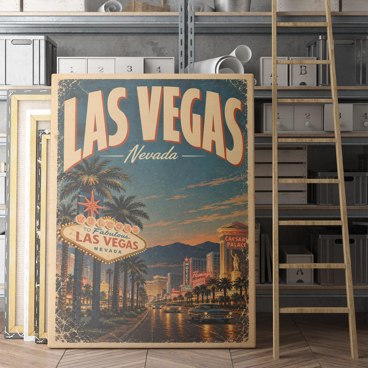 Las Vegas Vintage Travel Poster