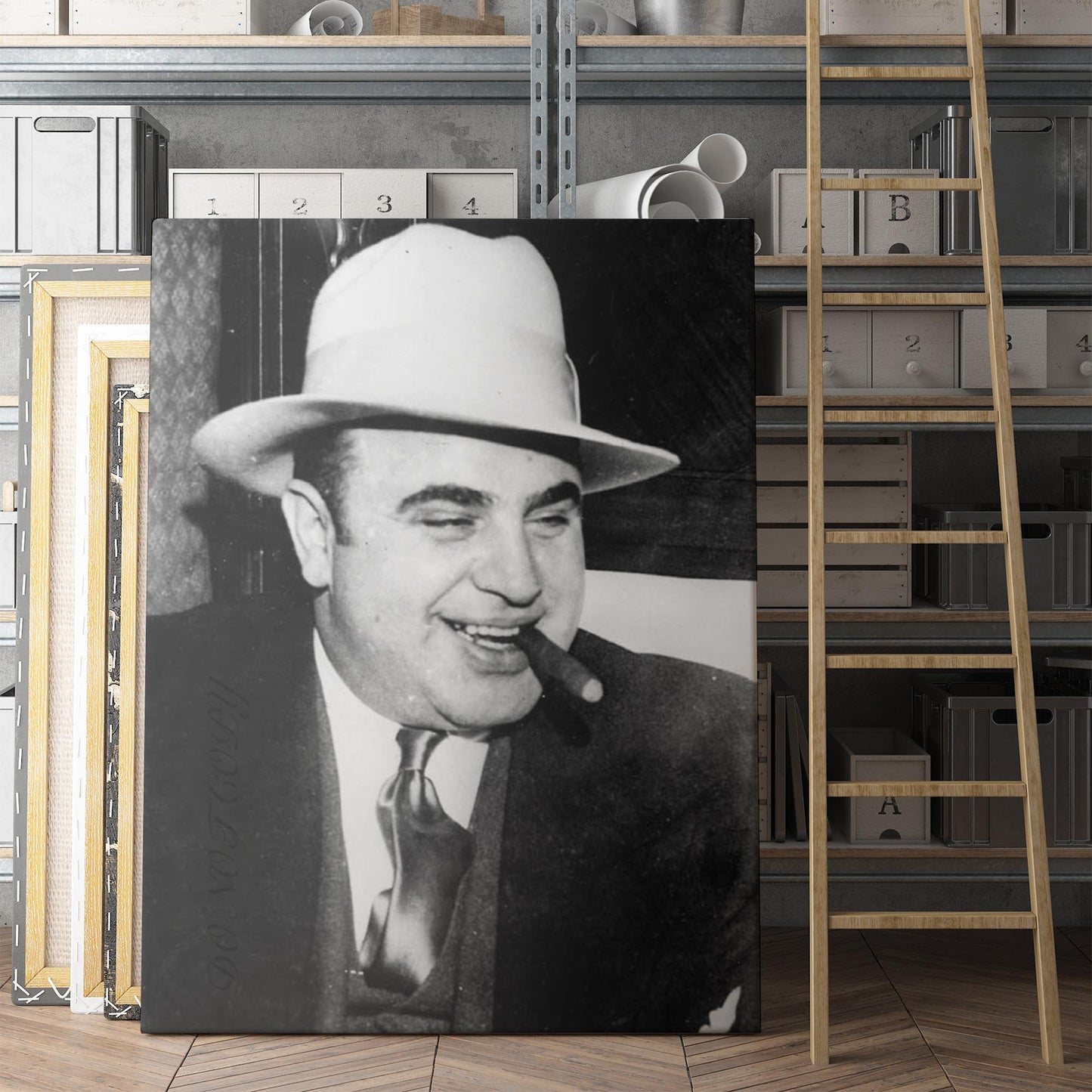 Al Capone Smoking A Cigar