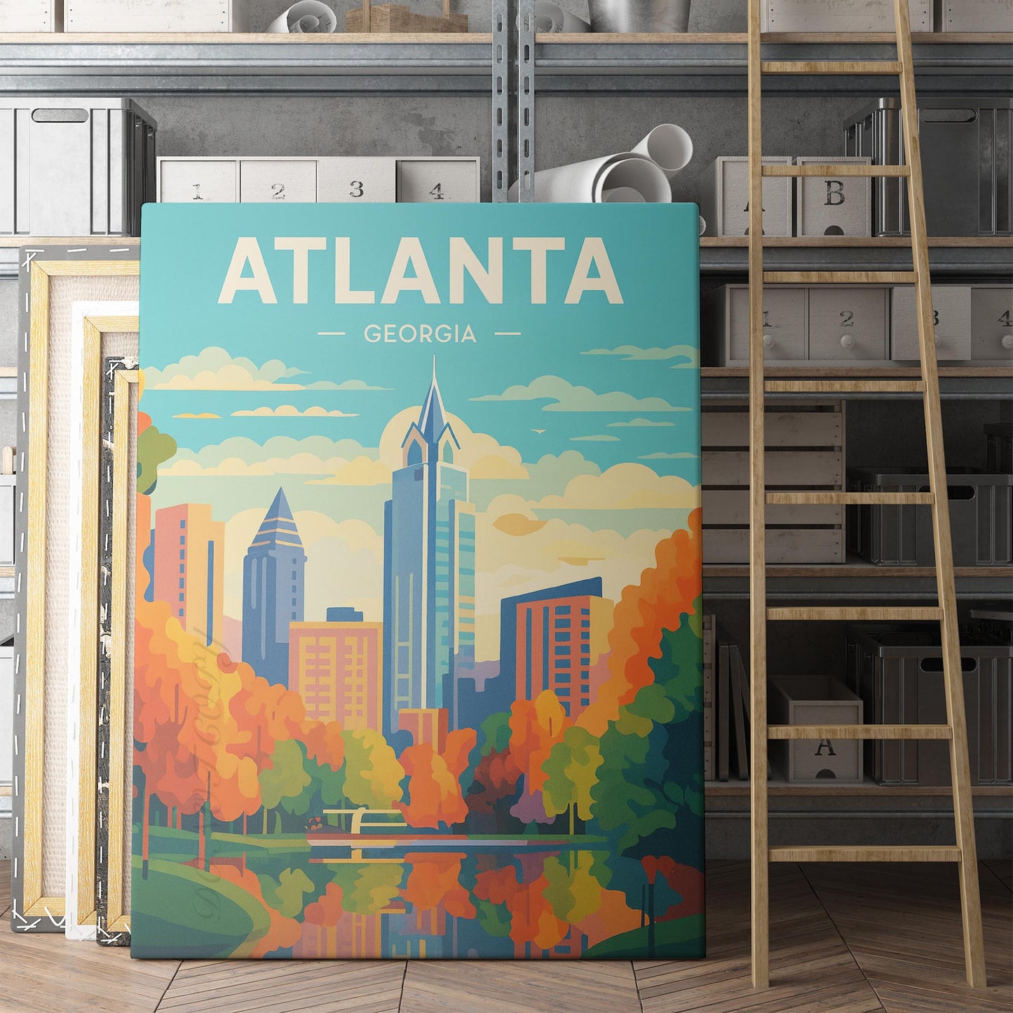 Atlanta Georgia Vintage Travel Poster