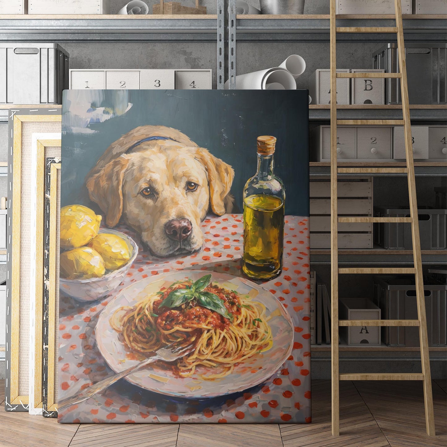 Yellow Labrador Retriever Dog Pasta