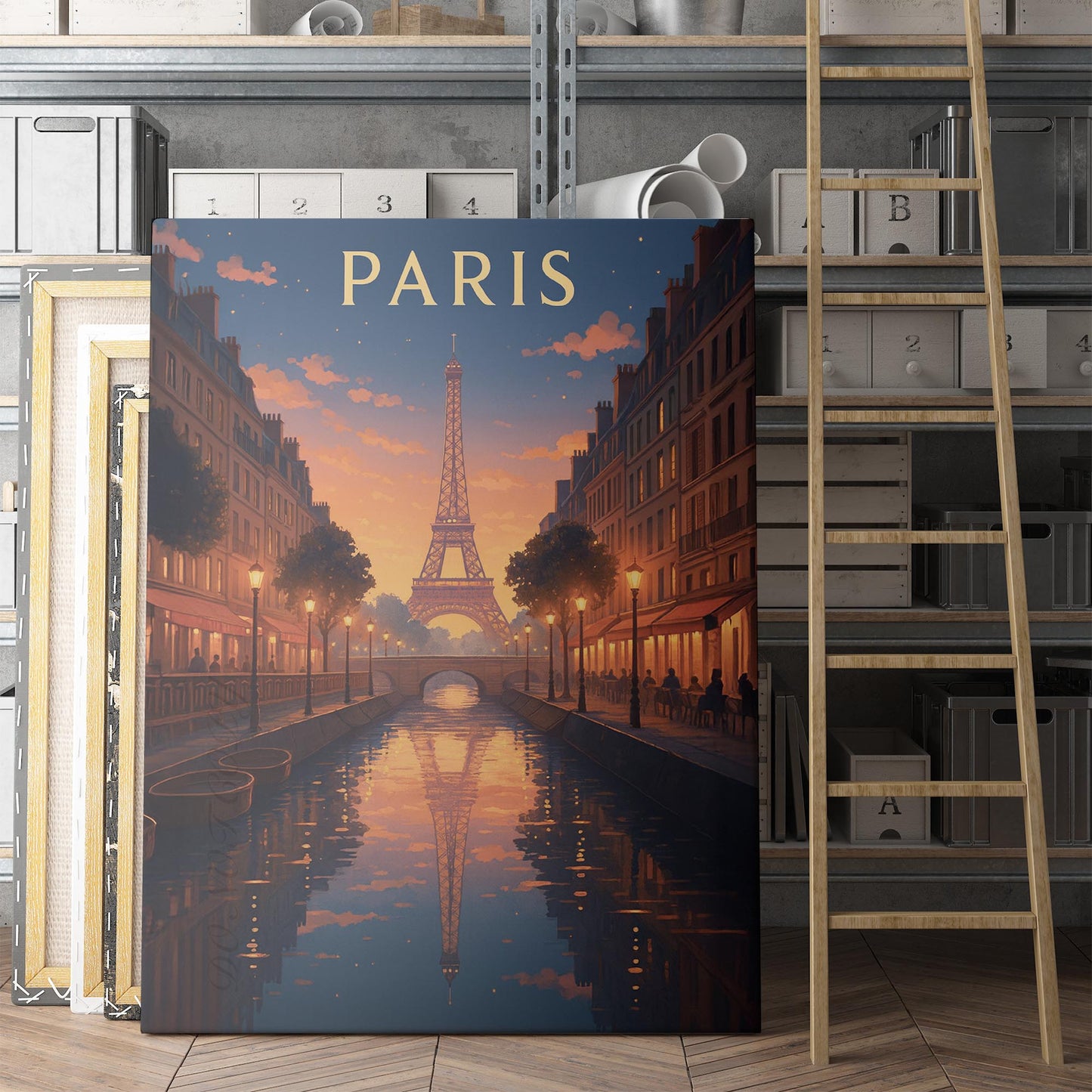 Paris France Vintage Travel Poster