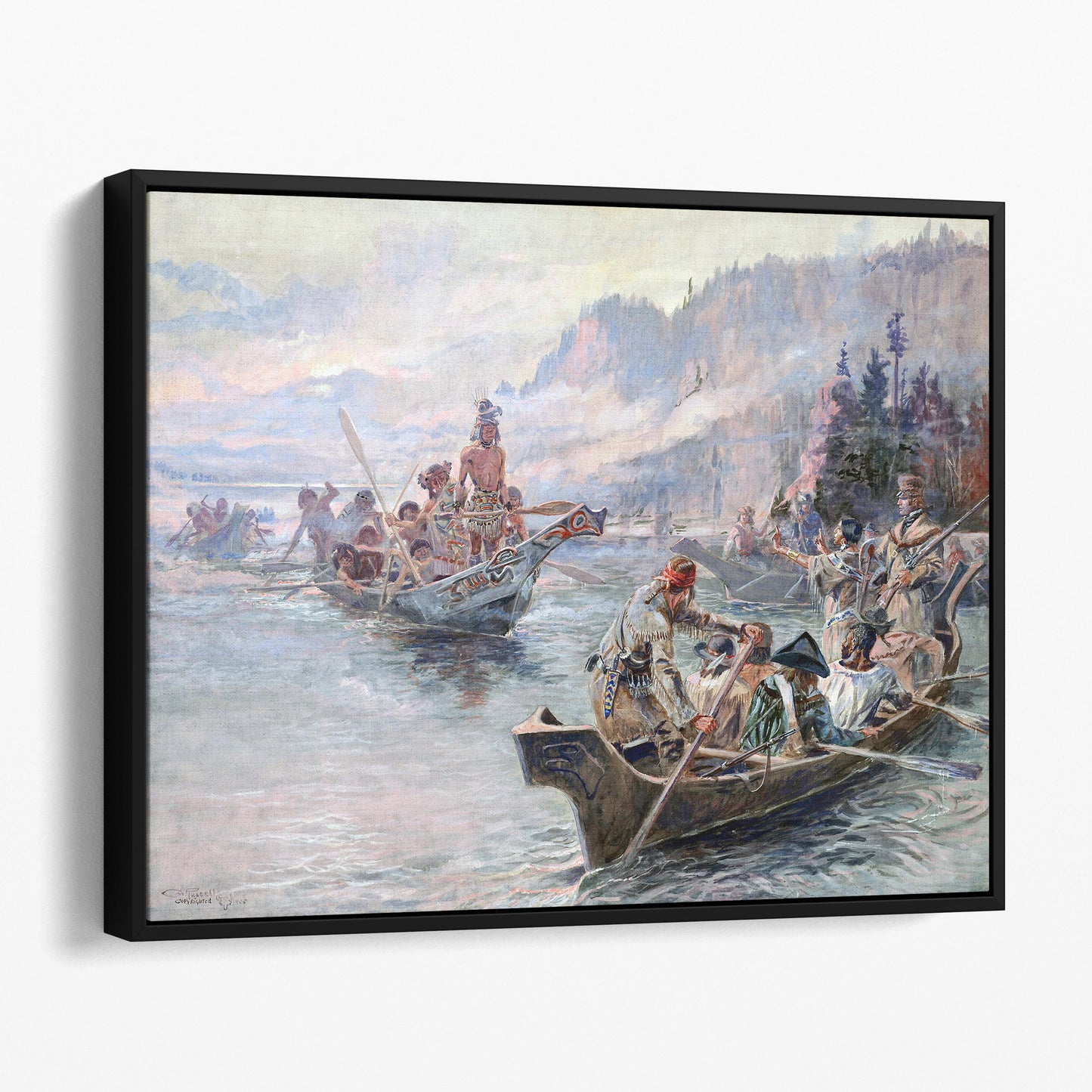 Lewis and Clark on the Lower Columbia - Charles Marion Russell