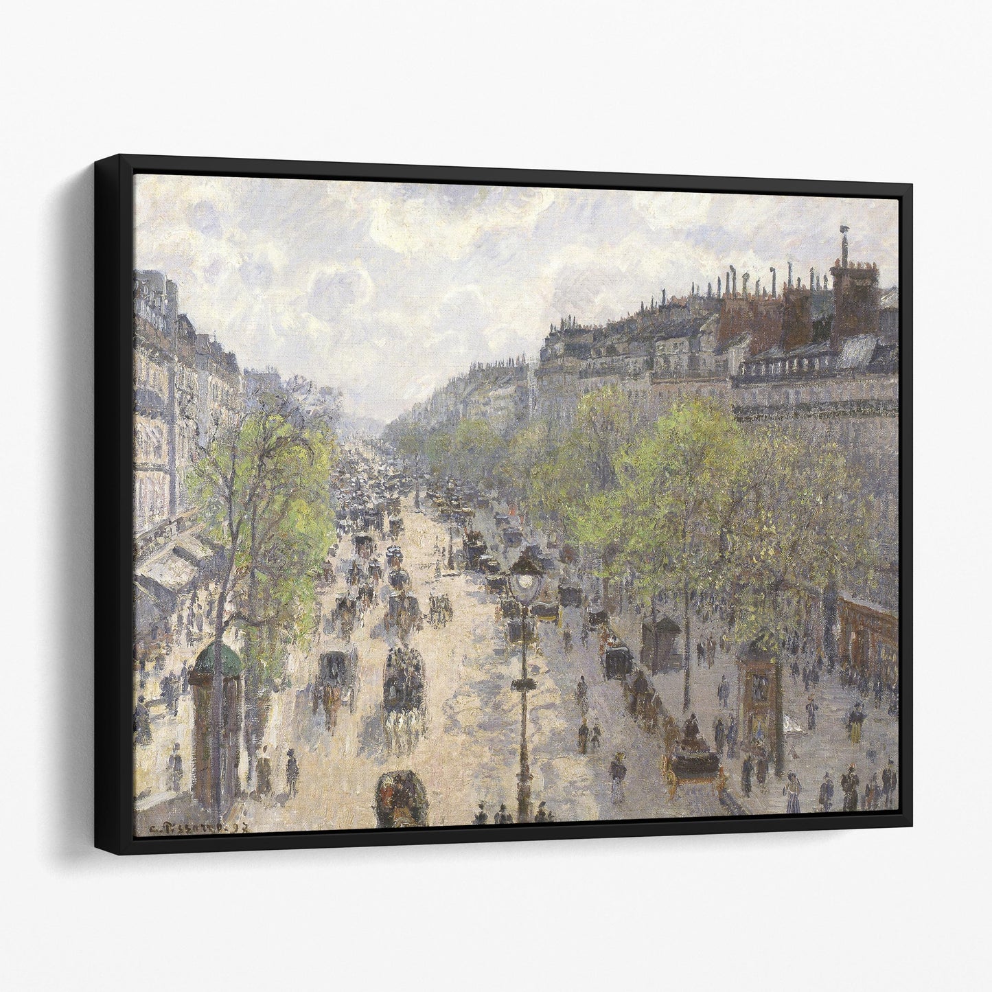 Boulevard Montmartre, Spring by Camille Pissarro