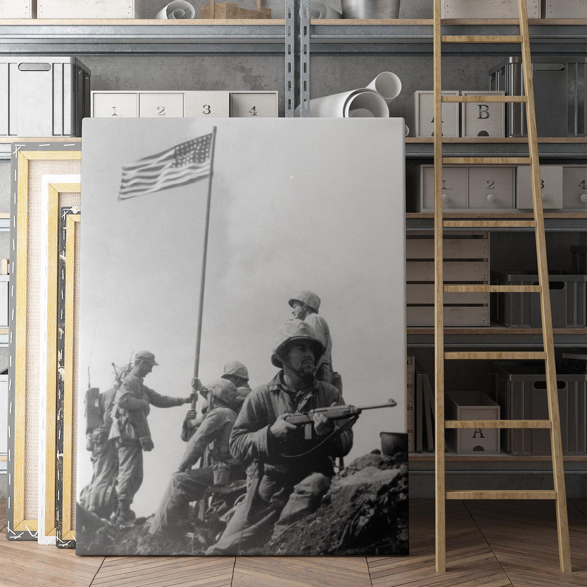 First Iwo Jima Flag Raising, World War Two