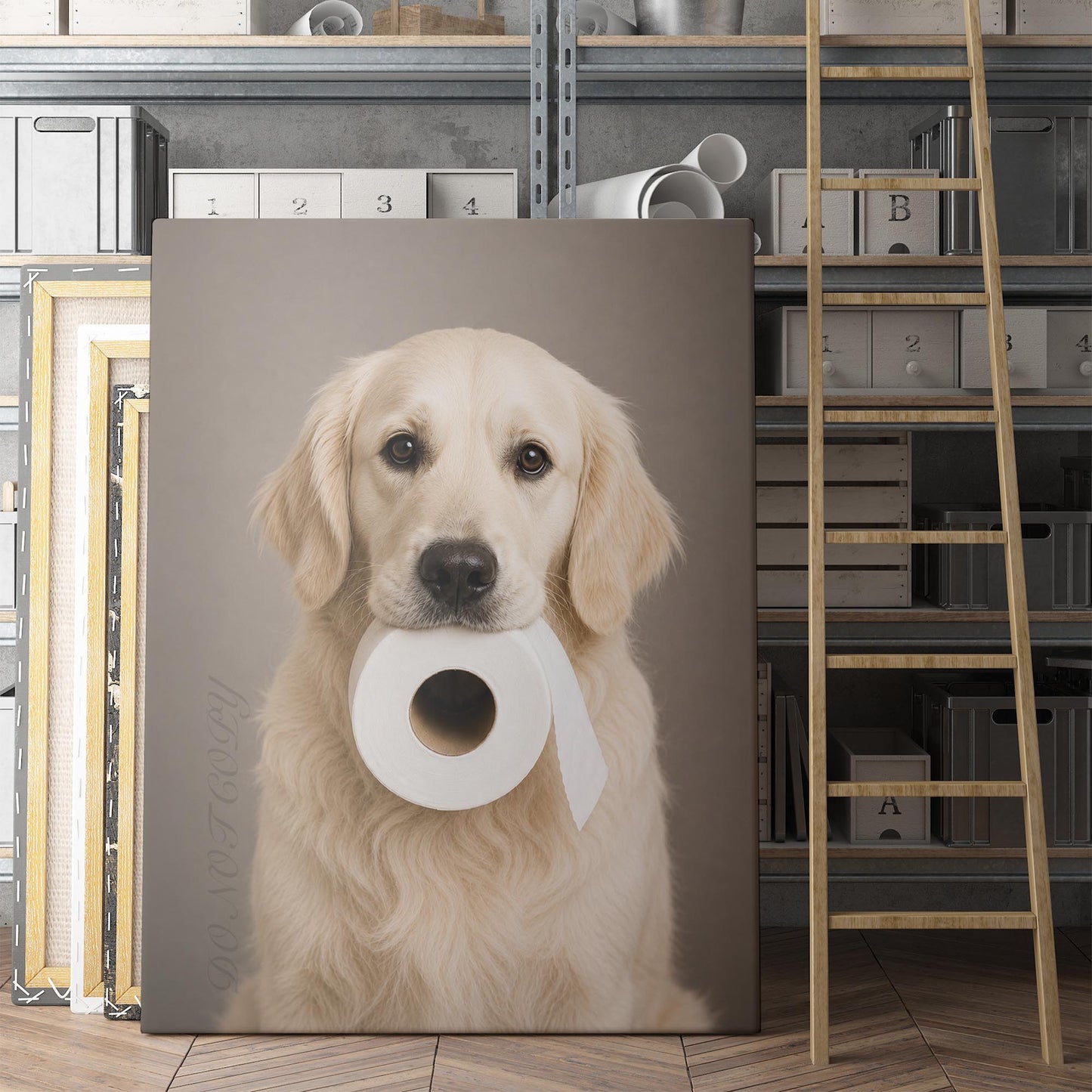 English Cream Retriever Dog Toilet Paper