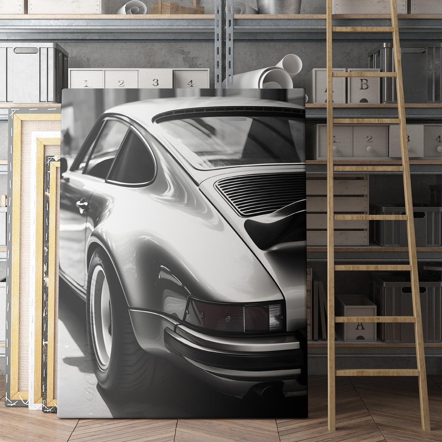 Vintage Porsche Back View