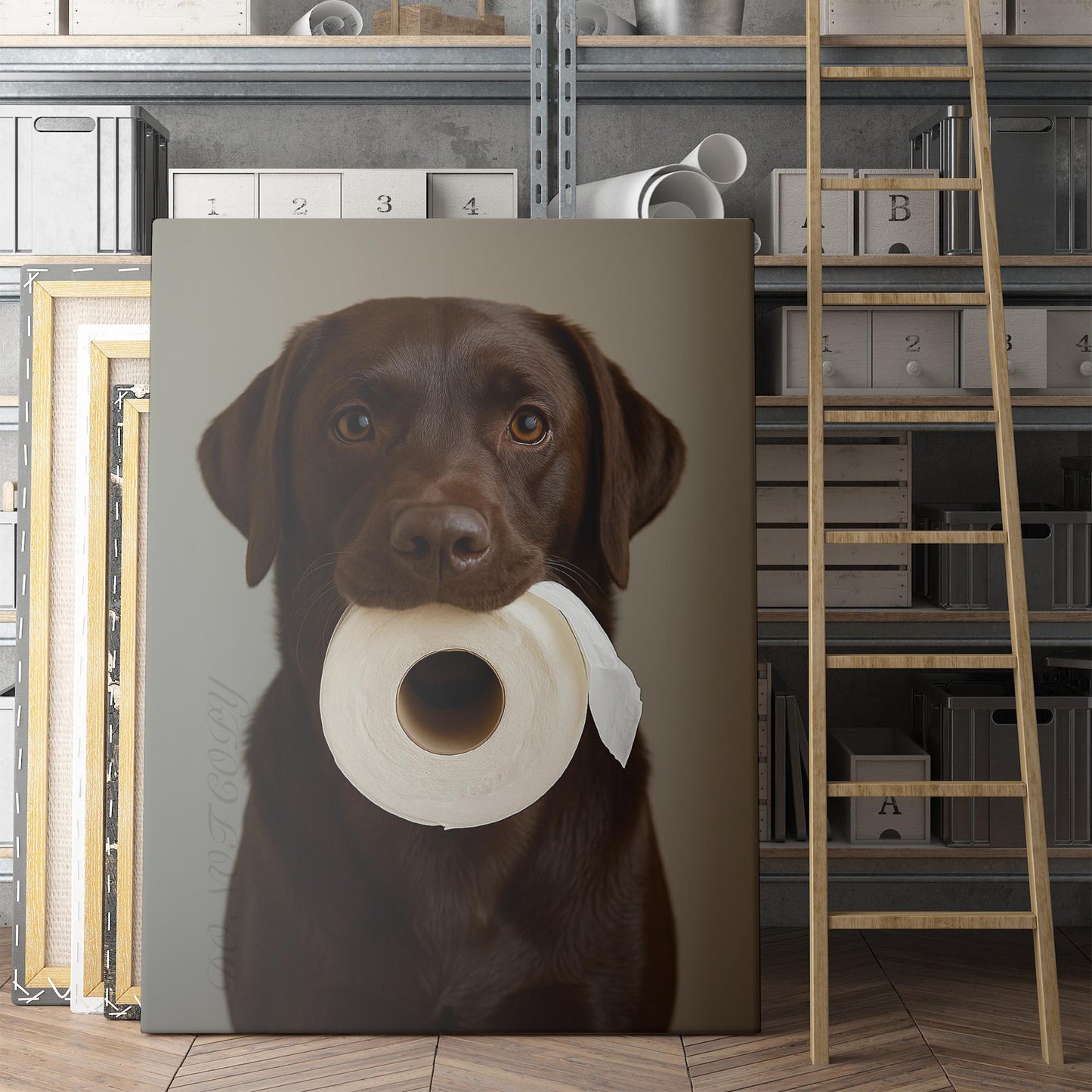 Chocolate Labrador Dog Toilet Paper