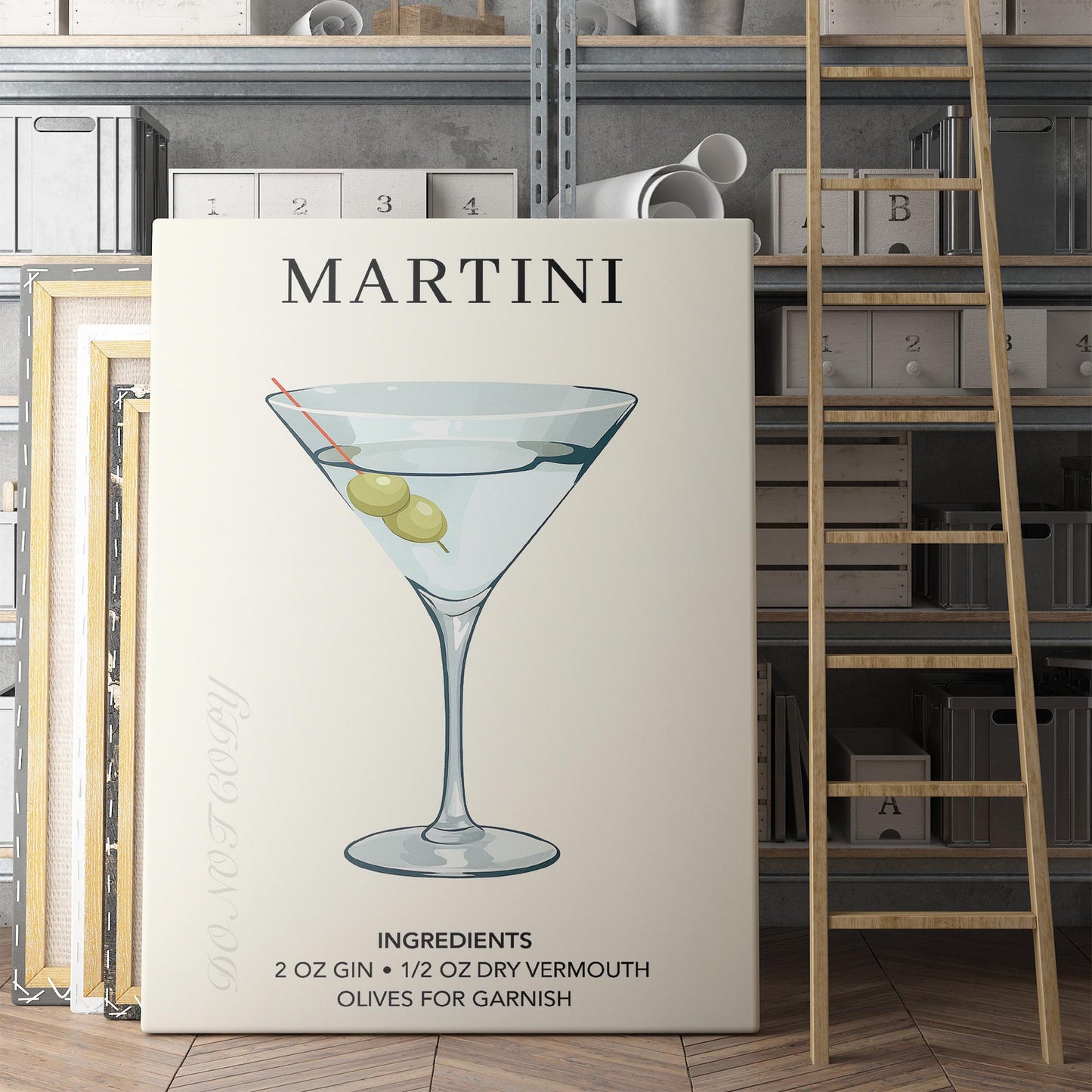 Martini Vintage Drink Poster