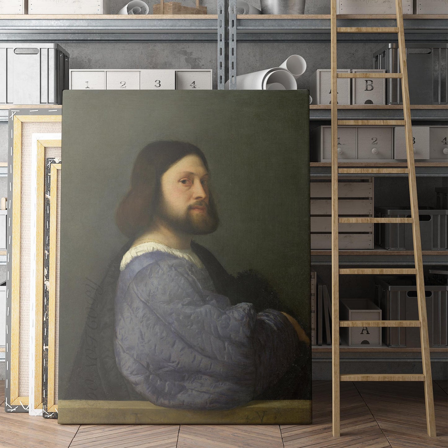 A Man with a Quilted Sleeve (Ariosto) by Titian