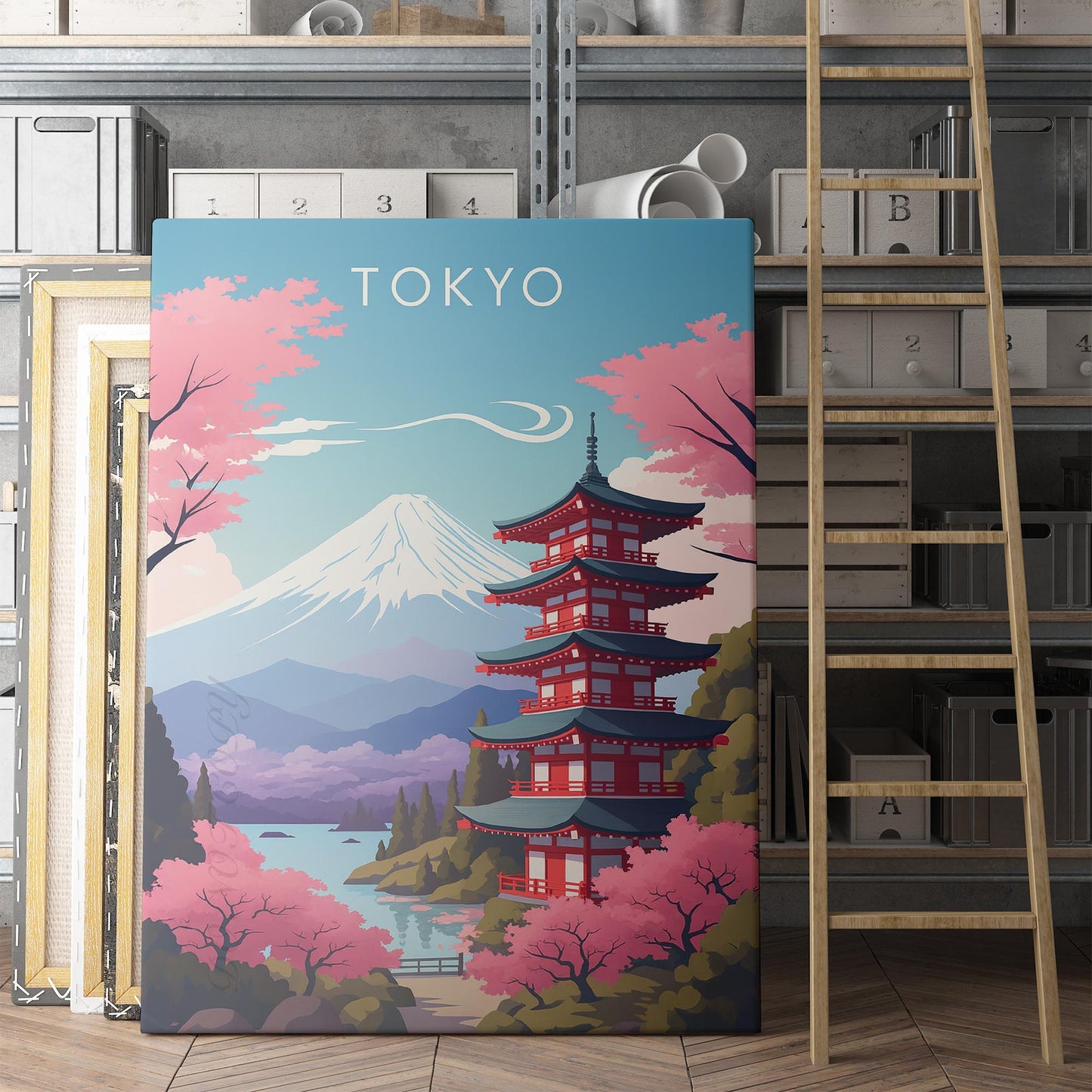 Tokyo Japan Vintage Travel Poster