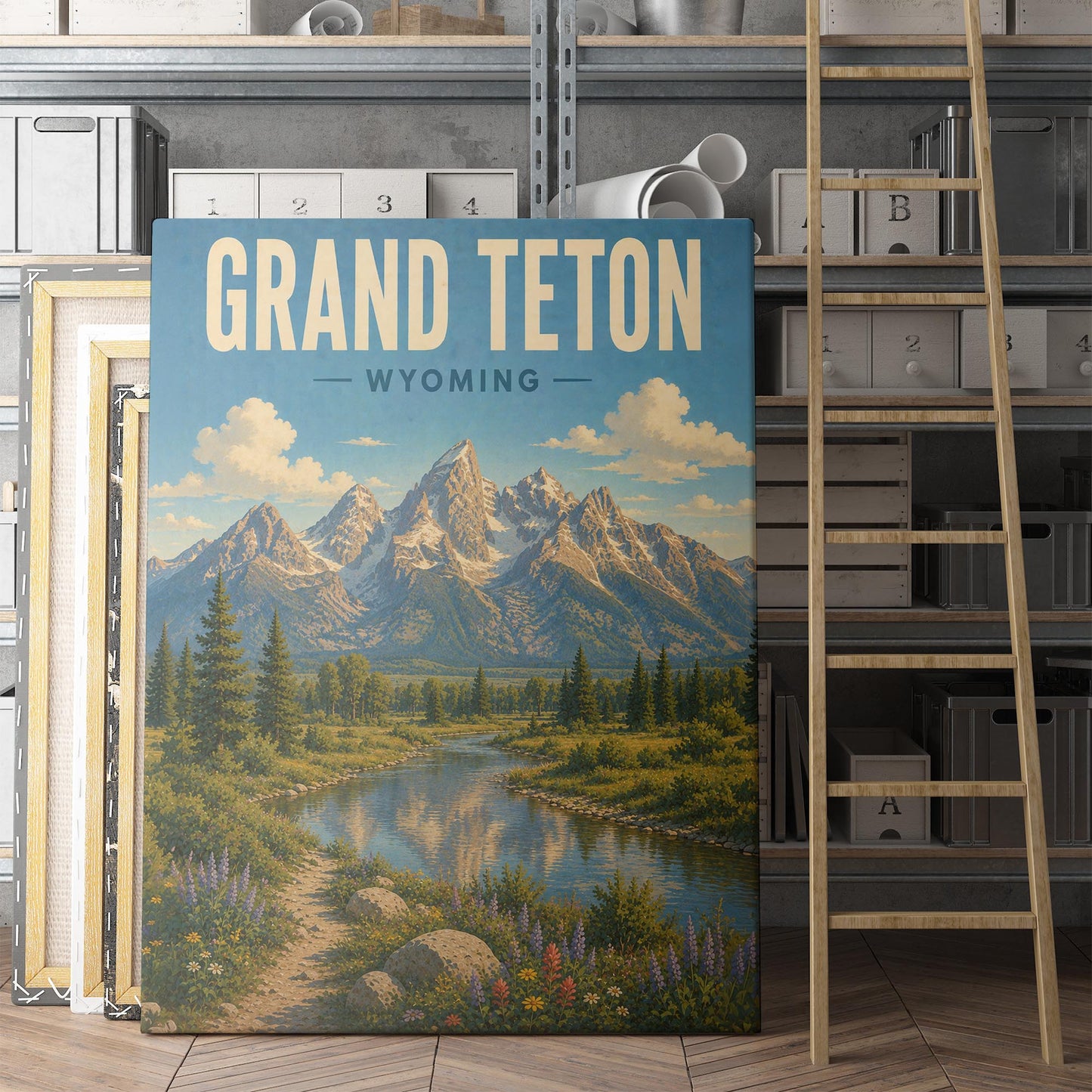 Grand Teton Wyoming Travel Poster