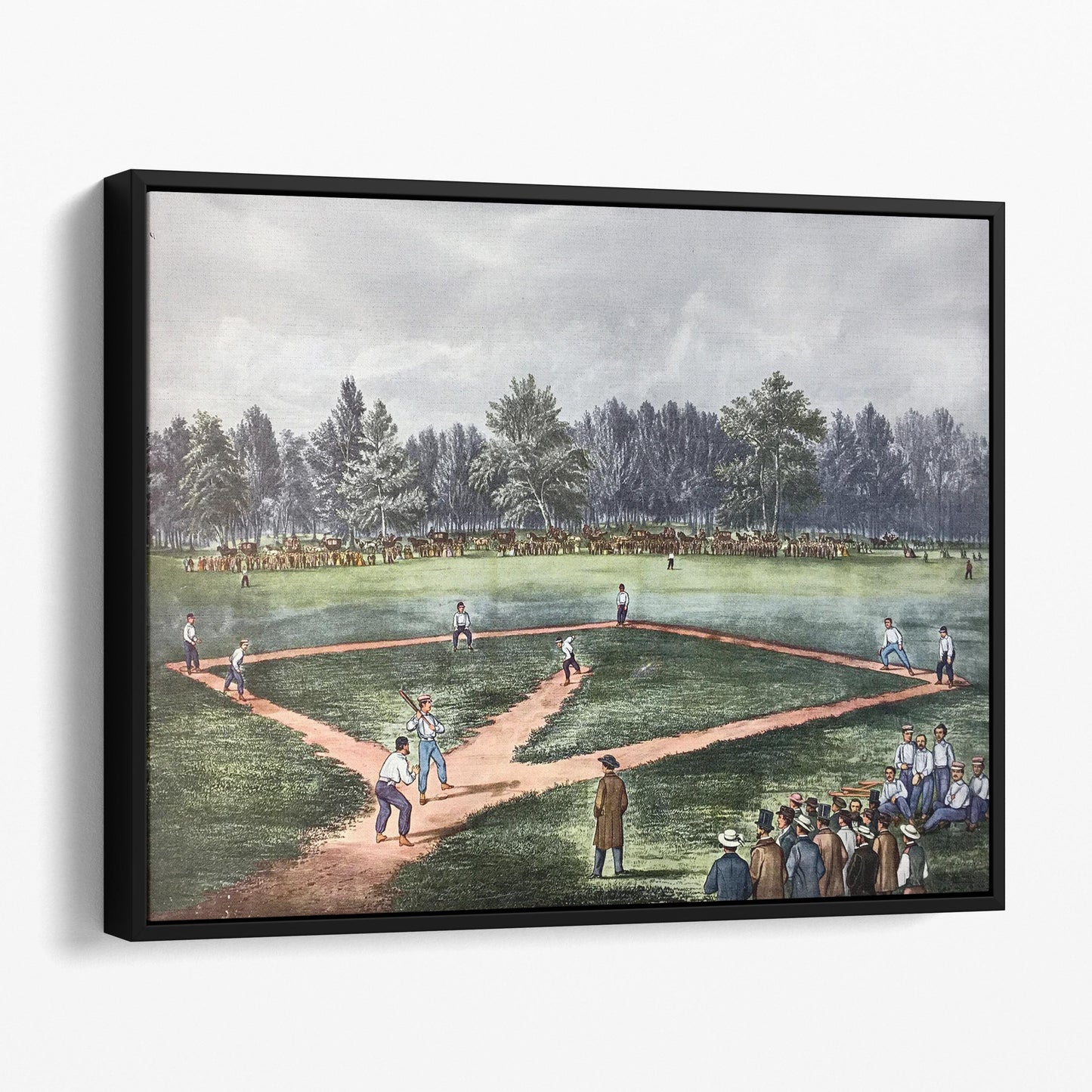 The American National Game of Baseball 1866 by Currier & Ives