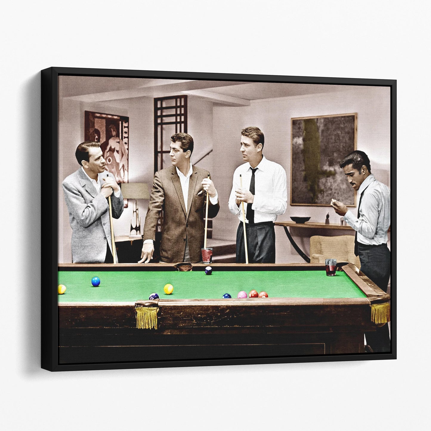 The Rat Pack Playing Pool In Ocean's 11