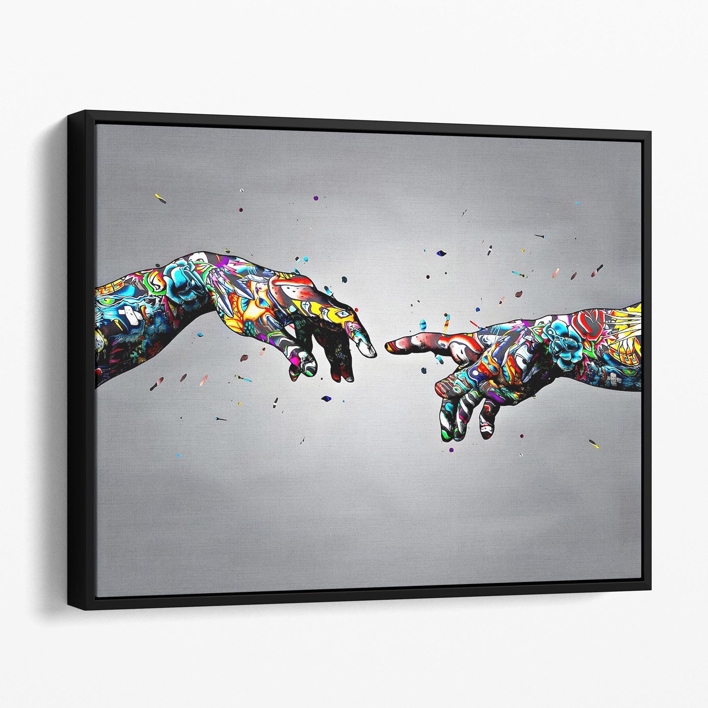Hands of God and Adam Graffiti Banksy