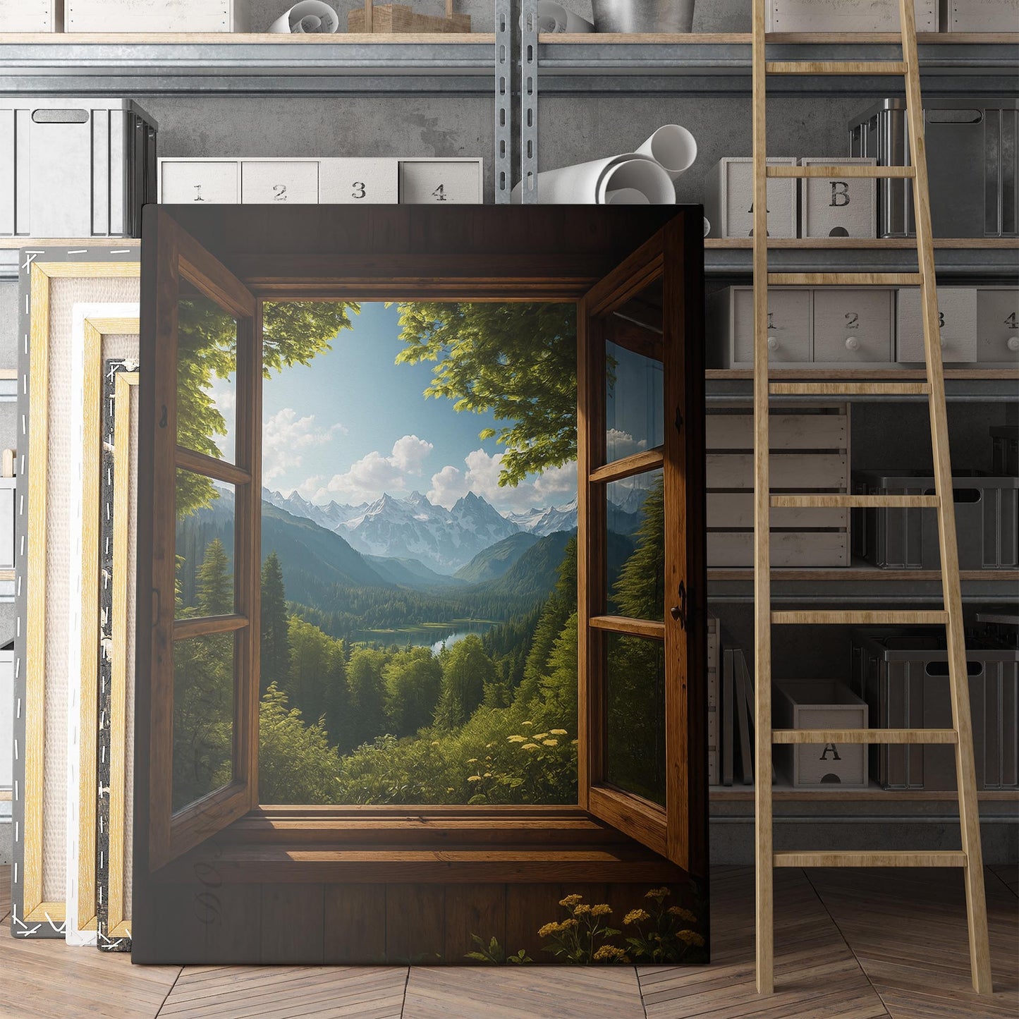 Open Window To The Mountains