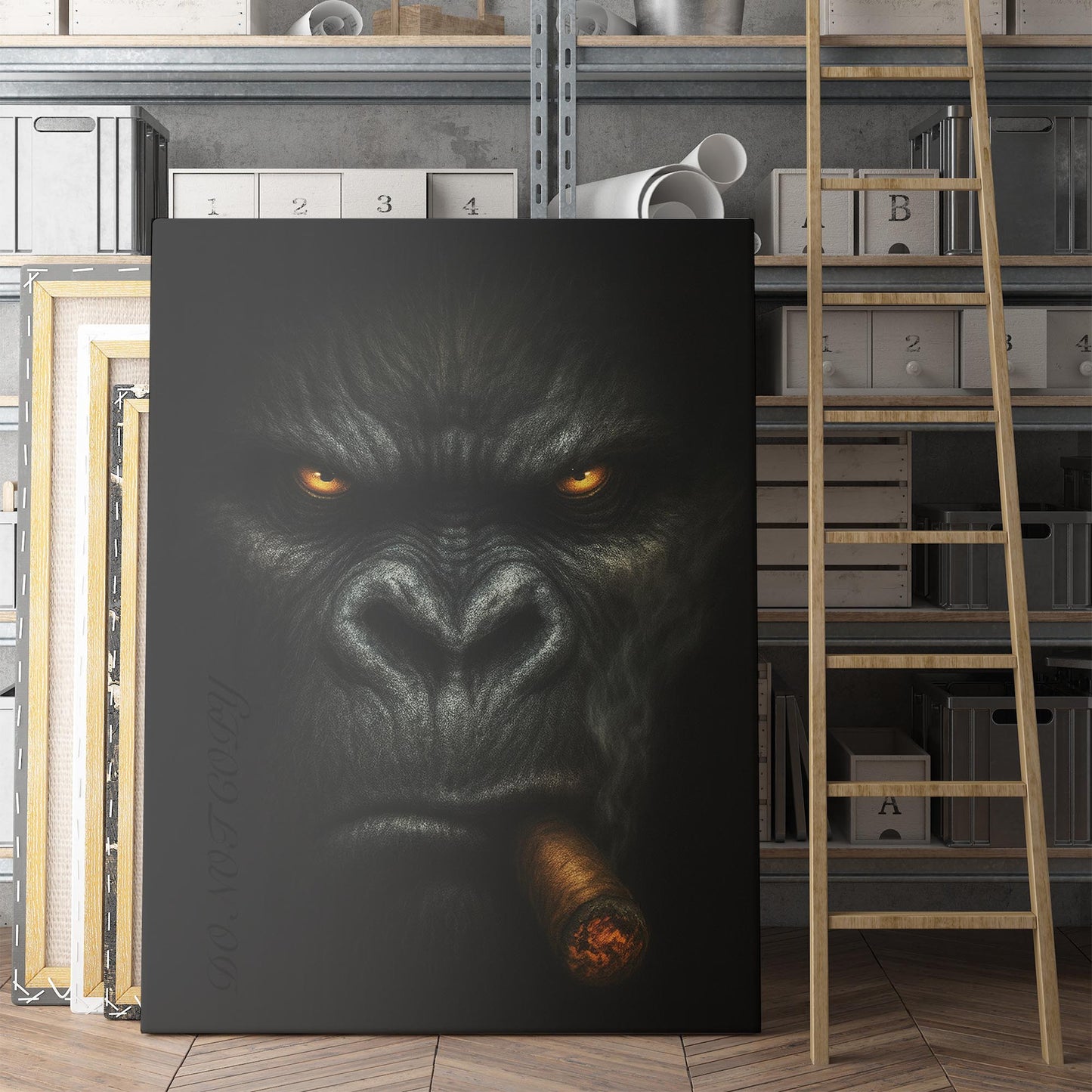 Gorilla Smoking Cigar