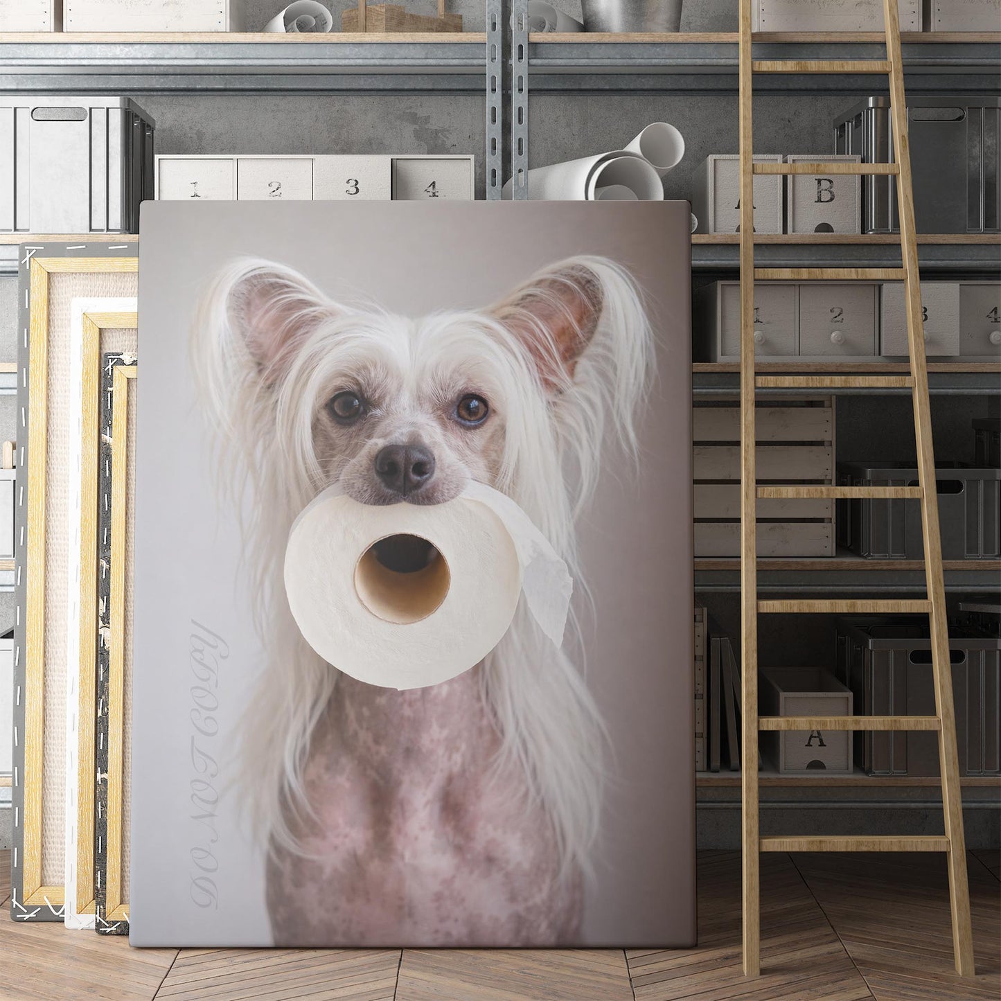 Chinese Crested Dog Toilet Paper