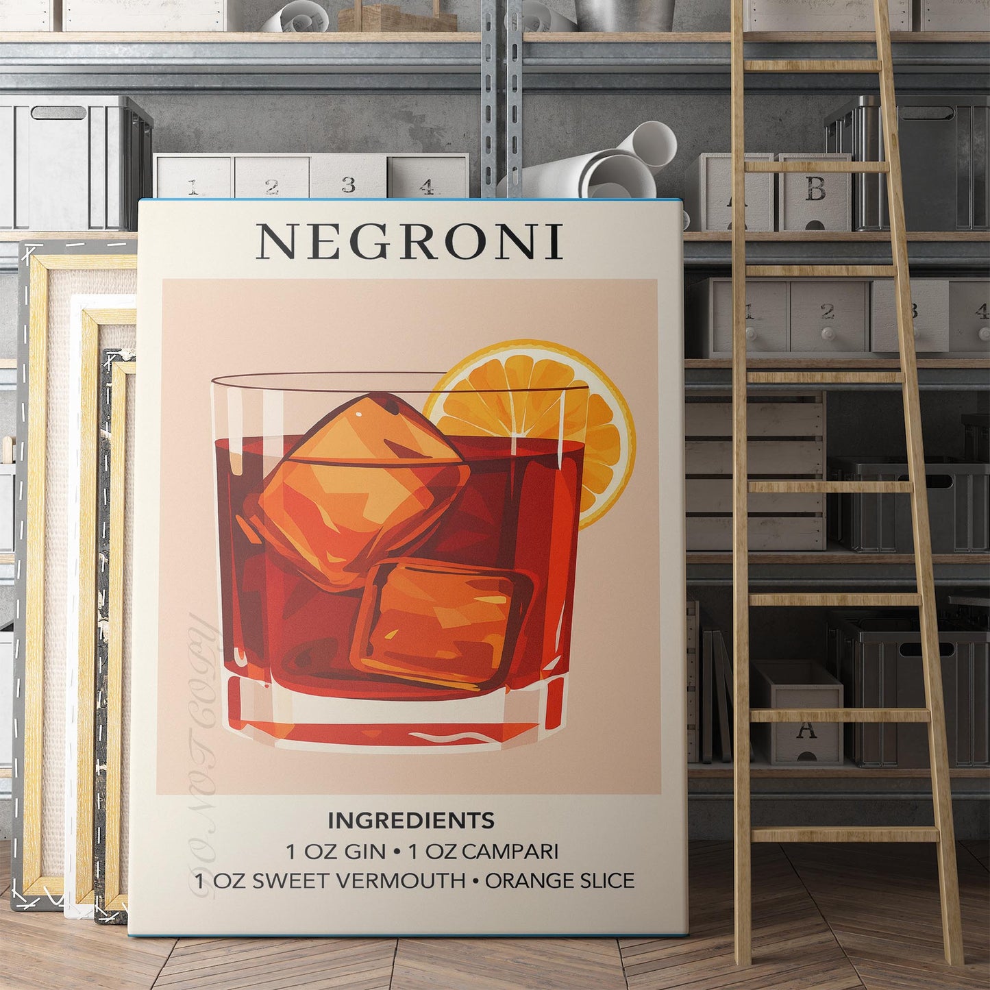 Negroni Vintage Drink Poster