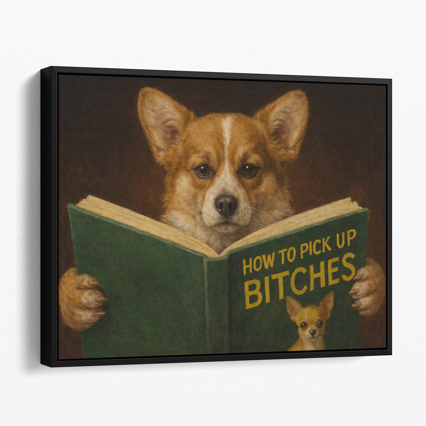 Corgi Dog Reading Dating Book
