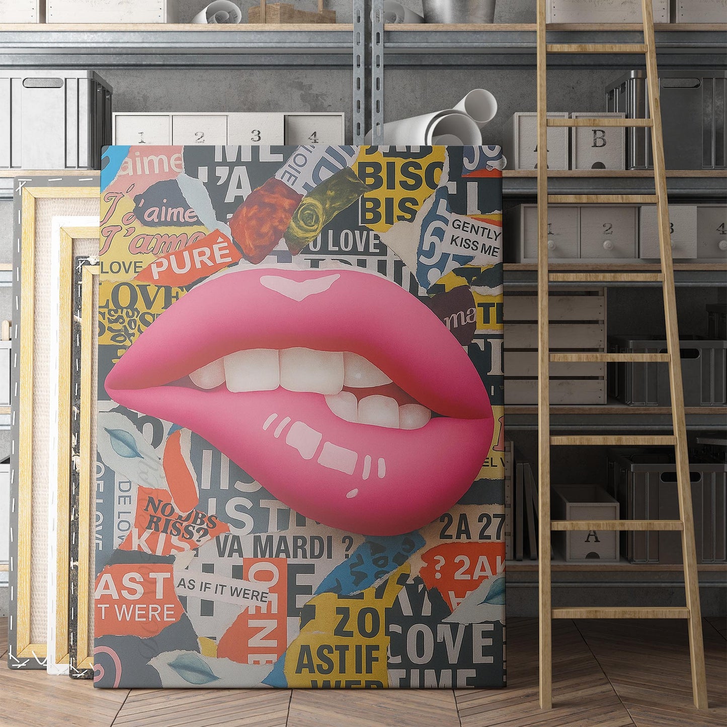 Pink Lips Graffiti