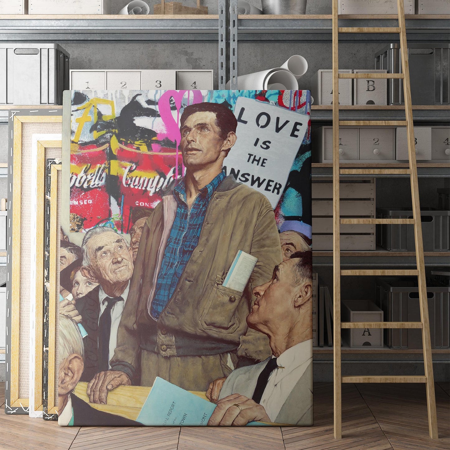 Freedom of Speech Norman Rockwell Banksy Love is the Answer