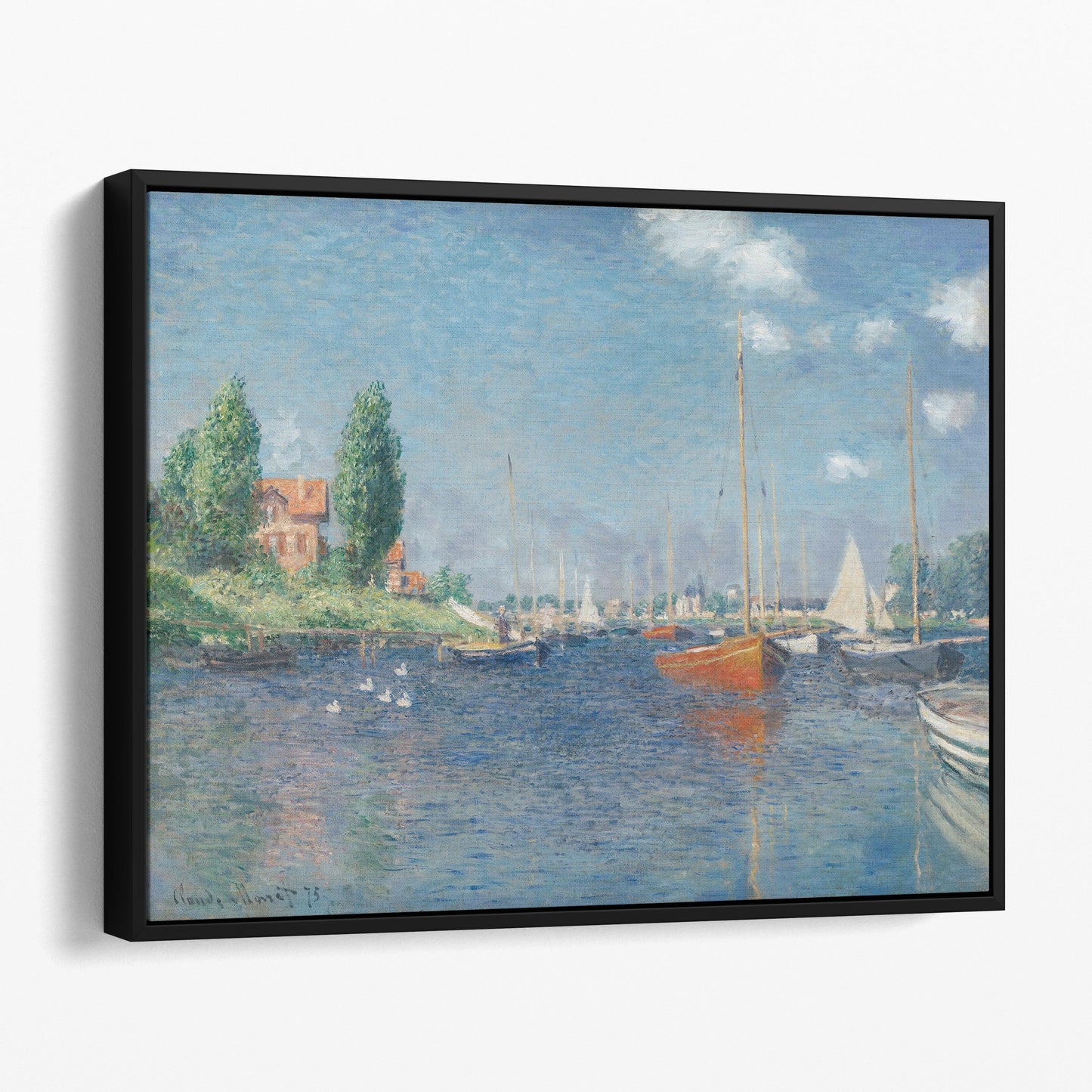 Red Boats in Argenteuil 1875 by Claude Monet