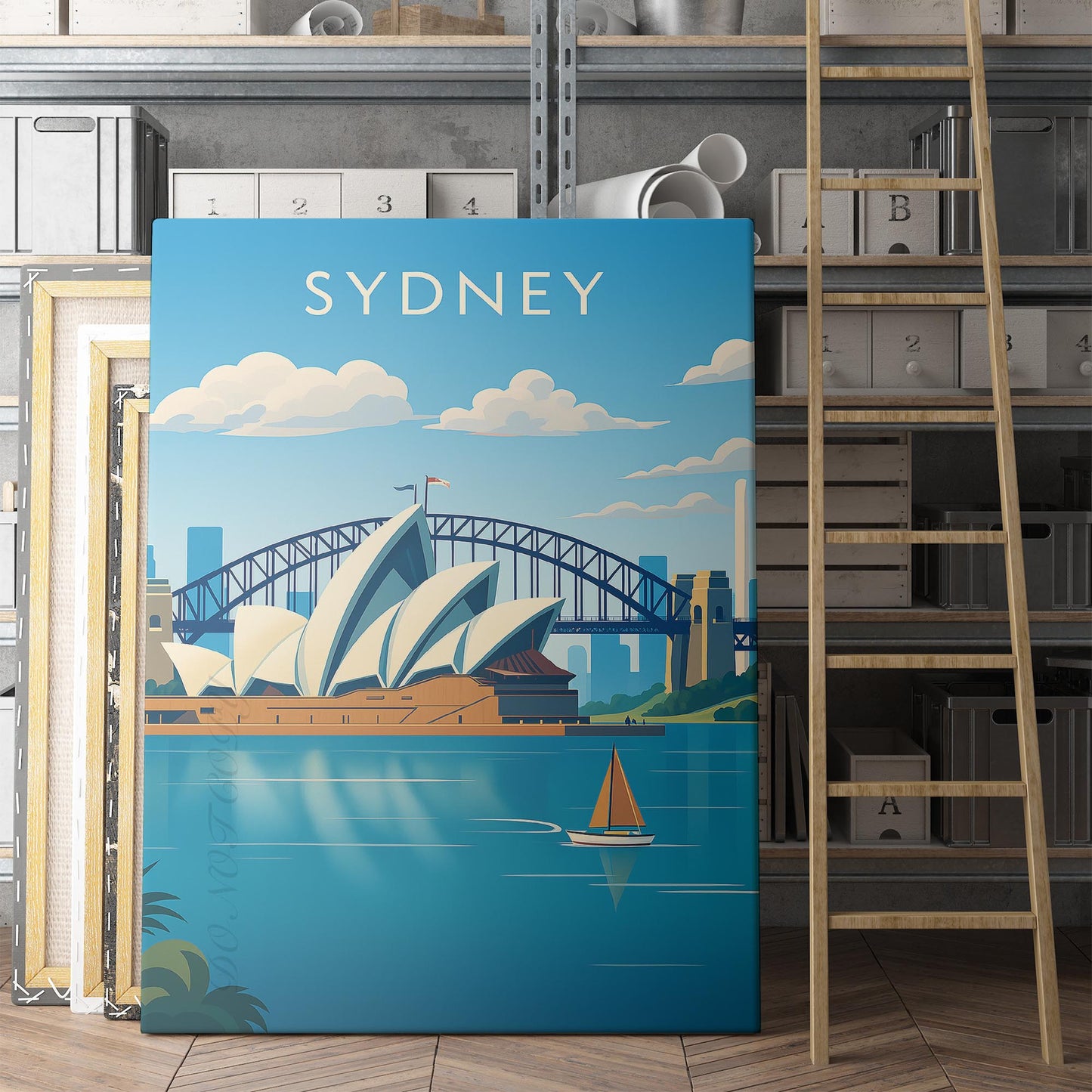 Sydney Australia Vintage Travel Poster