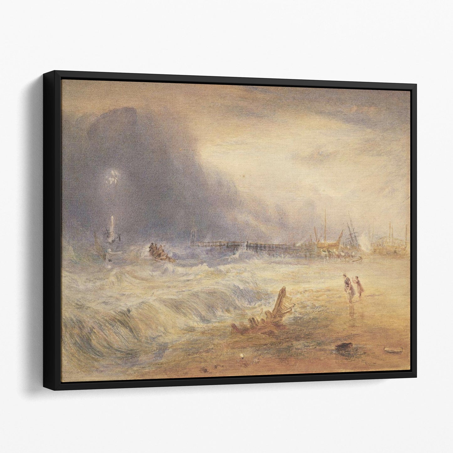 Lifeboat and Manby Apparatus Going Off to a Stranded Vessel by JMW Turner