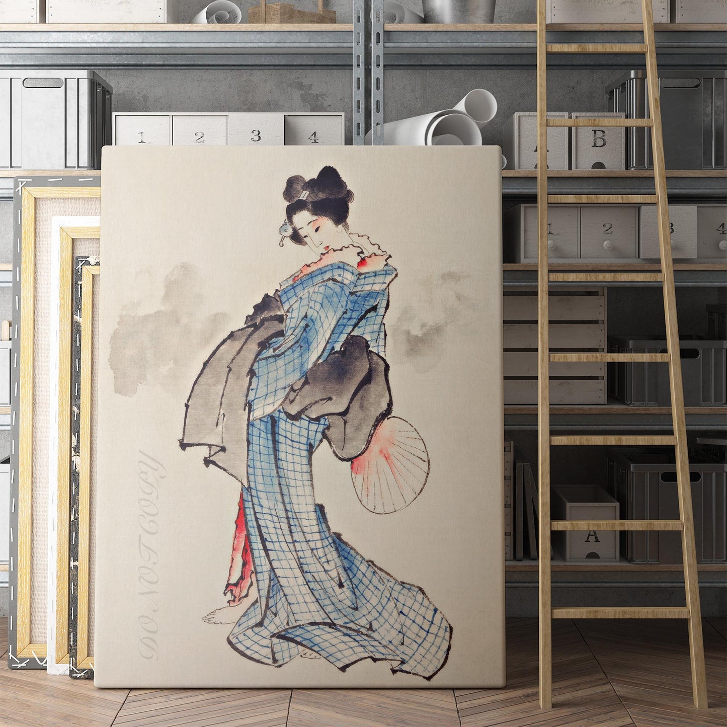 Woman, Full-Length Portrait by Hokusai