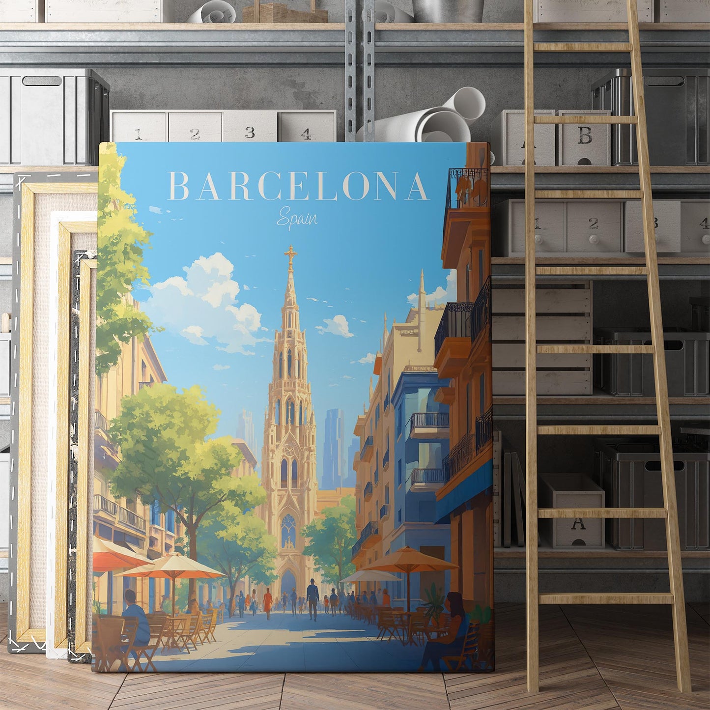 Barcelona Spain Travel Poster