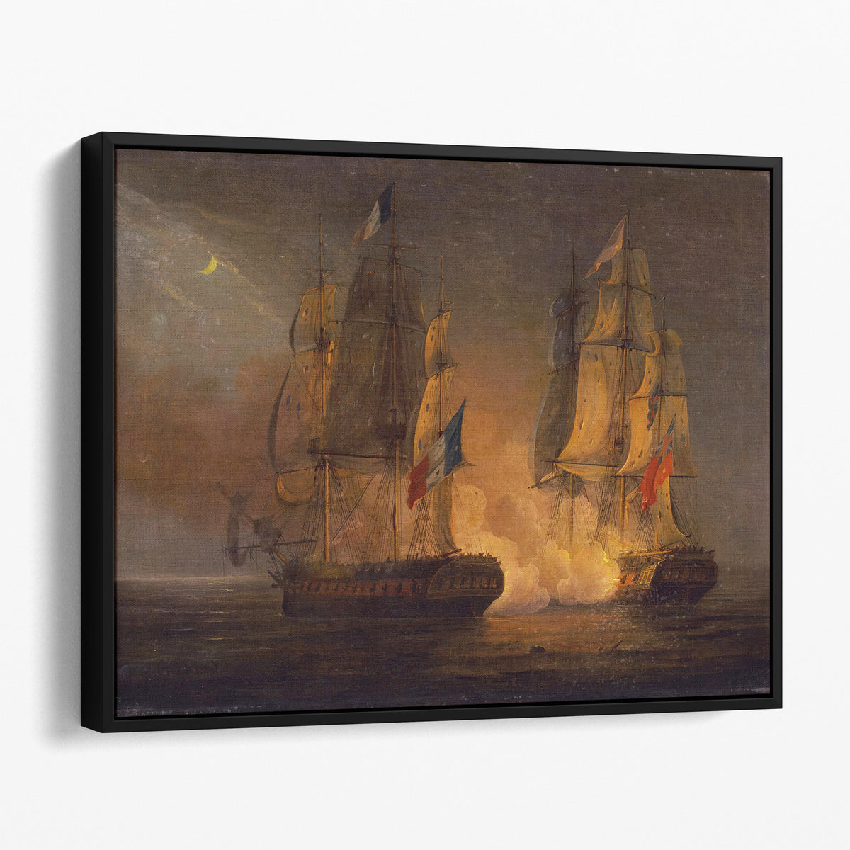 Engagement between HMS Amelia and French frigate l’Arethuse, off the Isles of Loss, 1813
