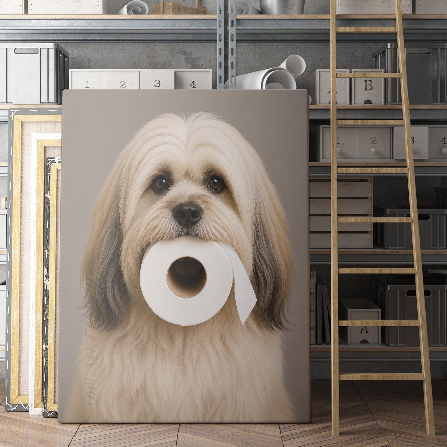 Lhasa Apso Dog Toilet Paper