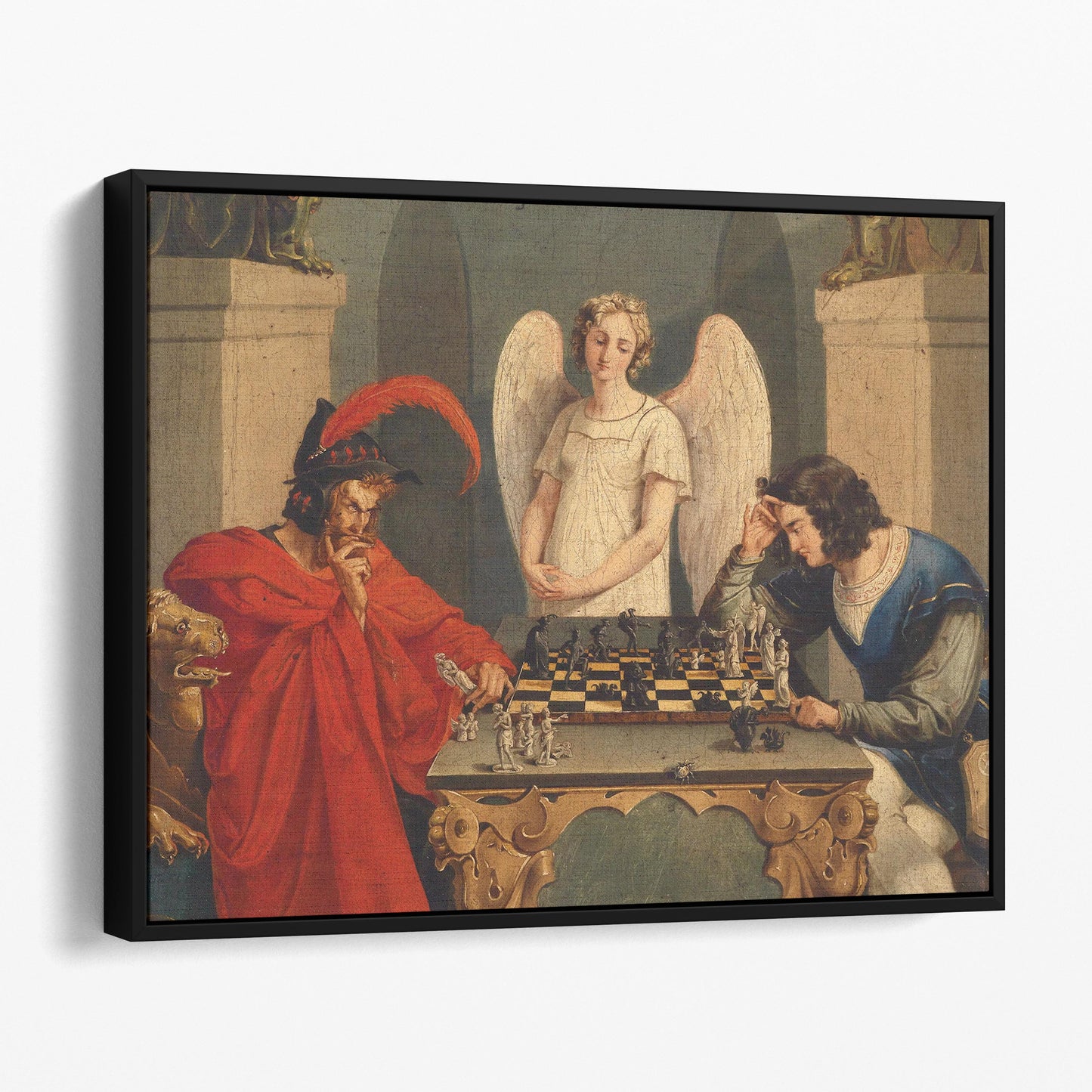 Faust And Mephistopheles Playing Chess