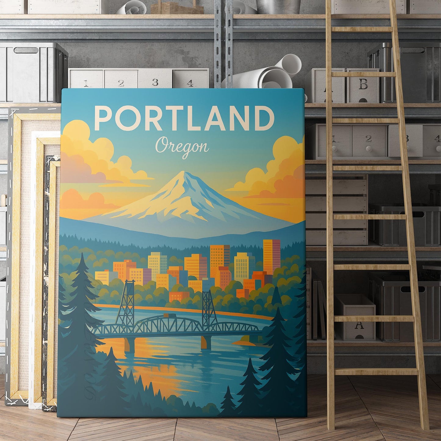 Portland Oregon Travel Poster