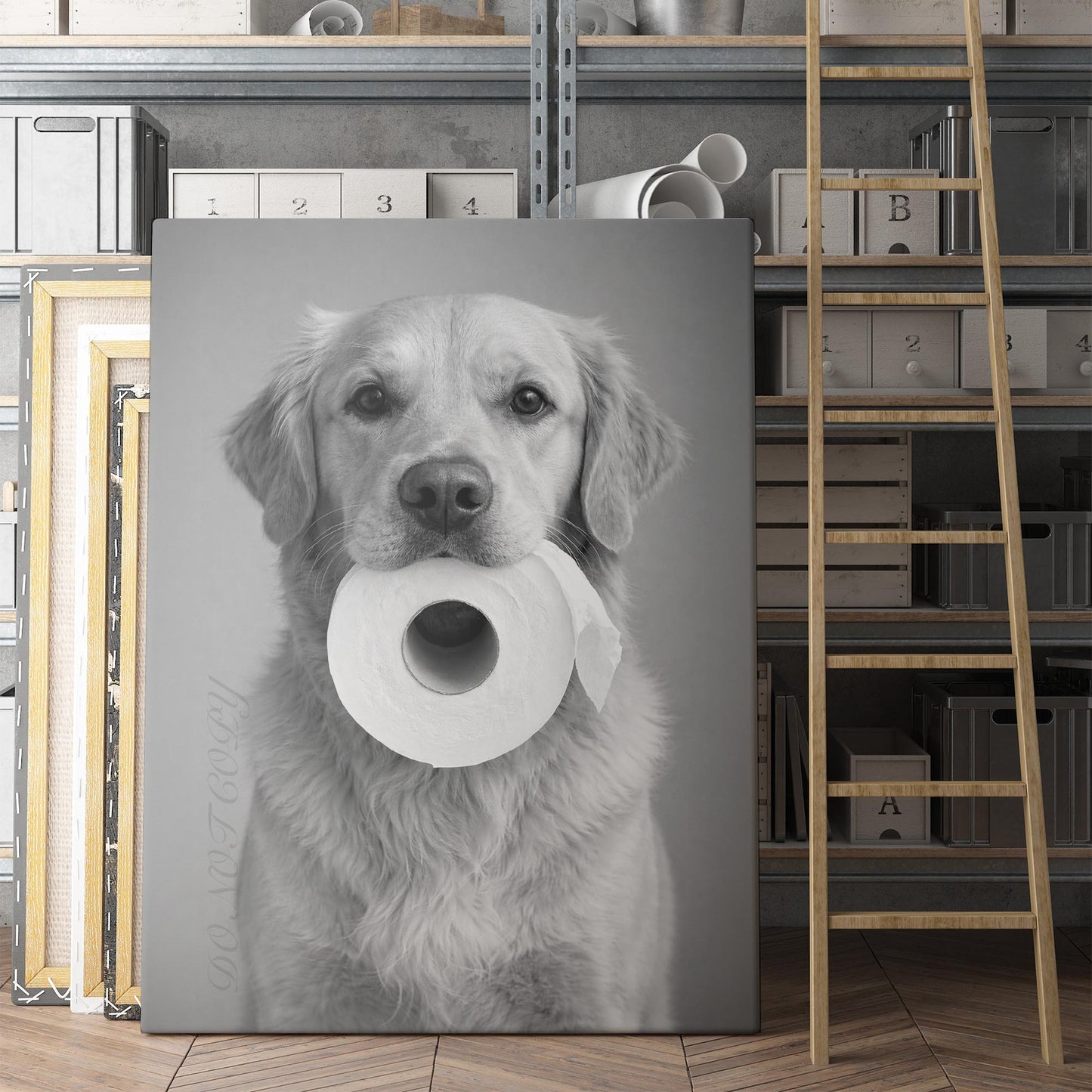 Golden Retriever Dog Toilet Paper