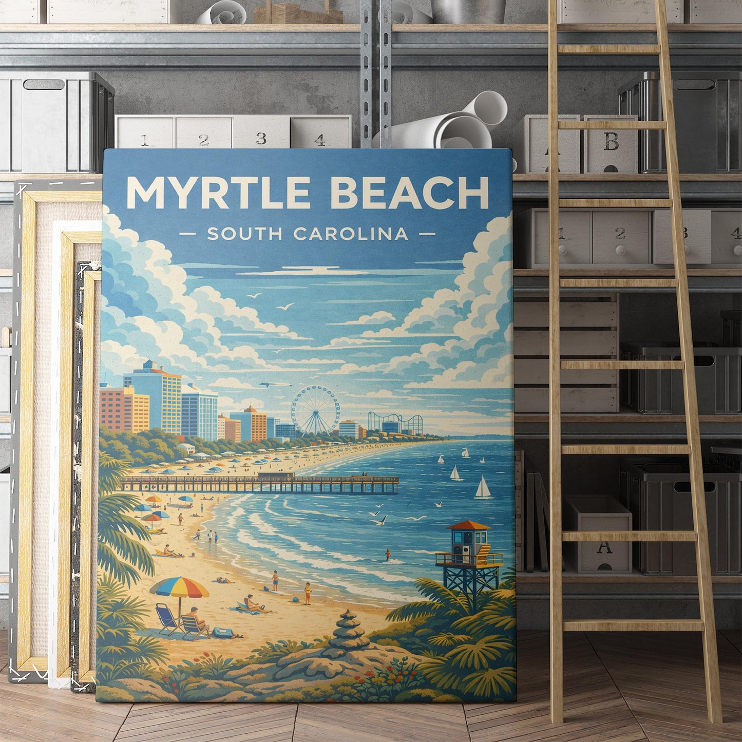 Myrtle Beach South Carolina Travel Poster