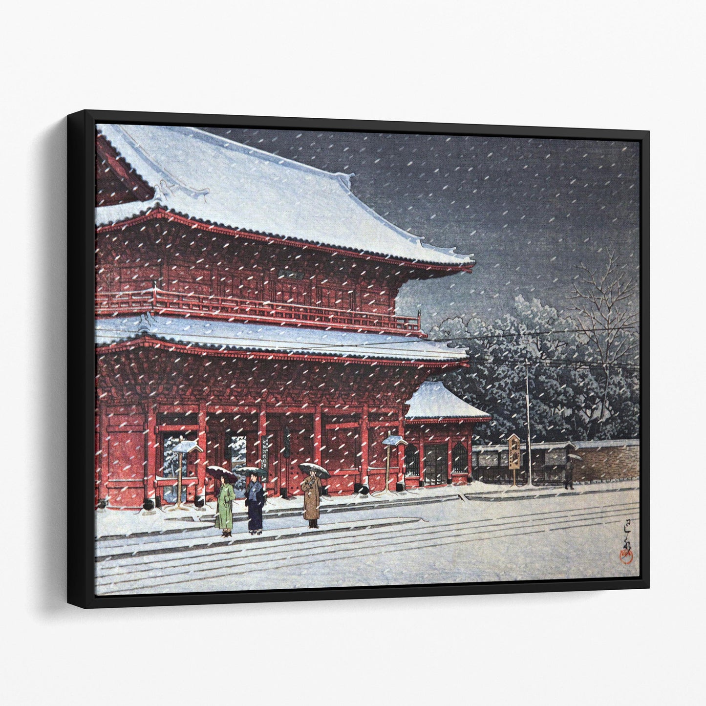 Snow over Zojoji Temple - Kawase Hasui