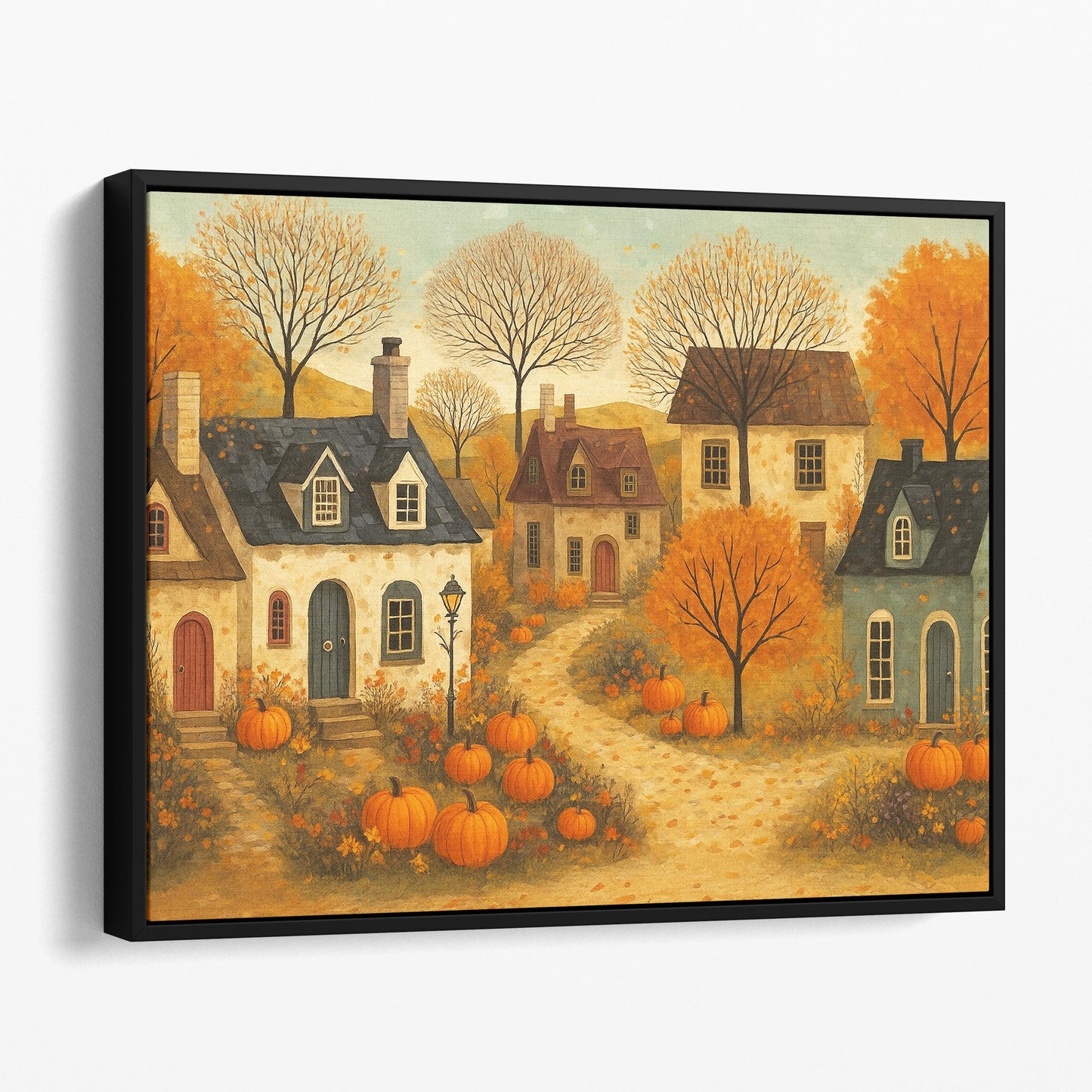 Rustic Village In Autumn