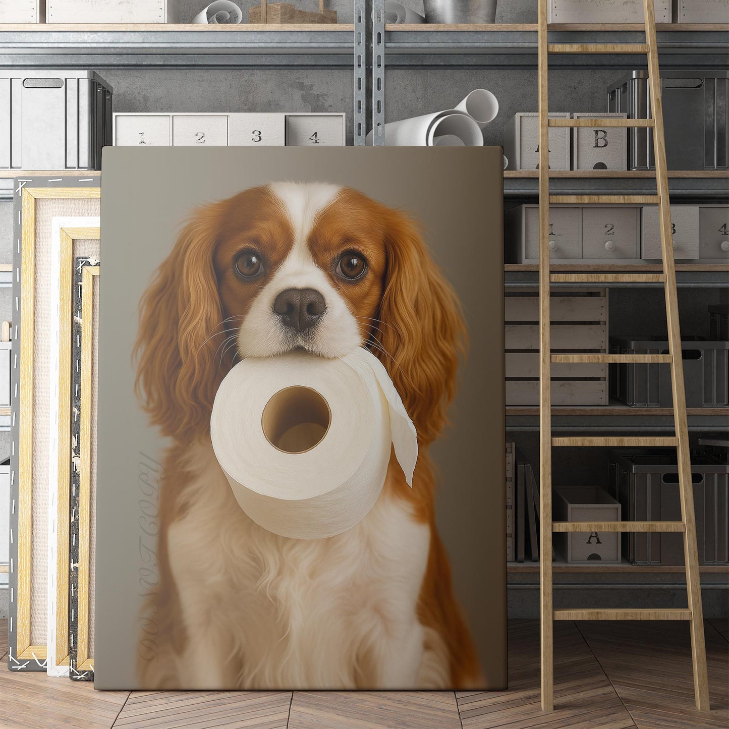 Cavalier King Charles Dog Toilet Paper