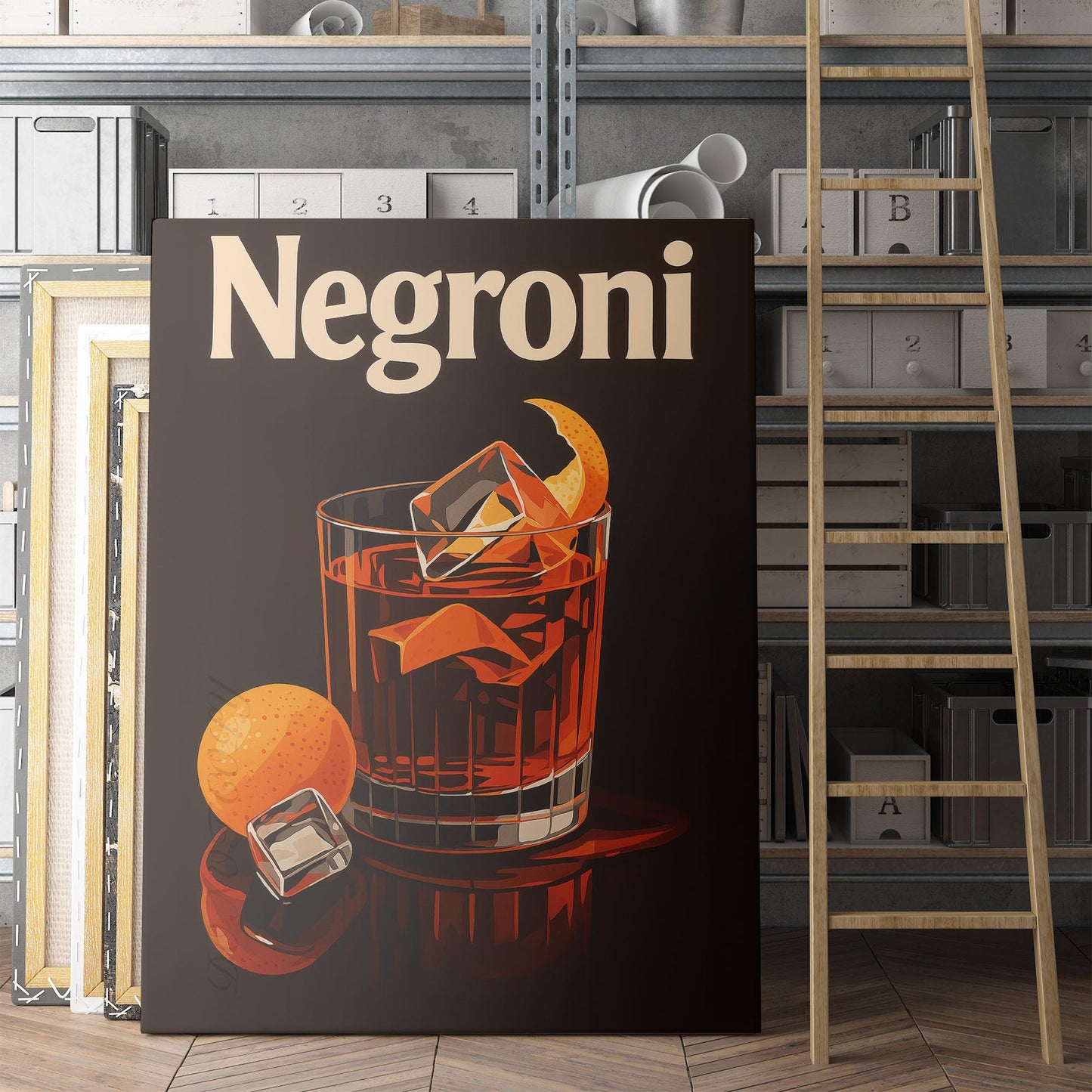 Negroni Vintage Drinks Poster