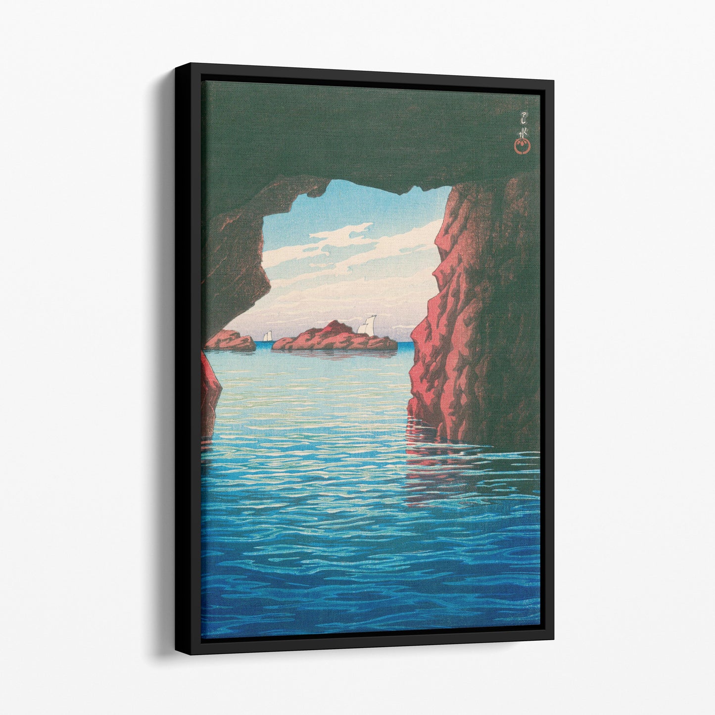 Kōjaku Cavern at Oga Peninsula - Kawase Hasui