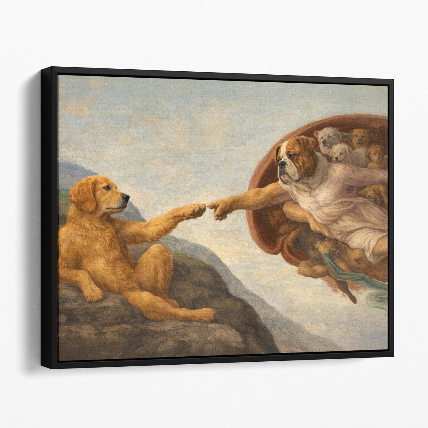 Creation of Adam, Dog Edition (Michelangelo)